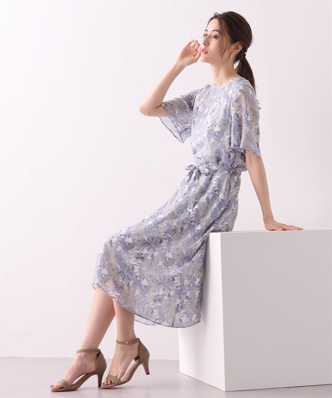 A/C DESIGN BY ALPHA CUBIC リバティプリントクルーネックワンピース_sub_17