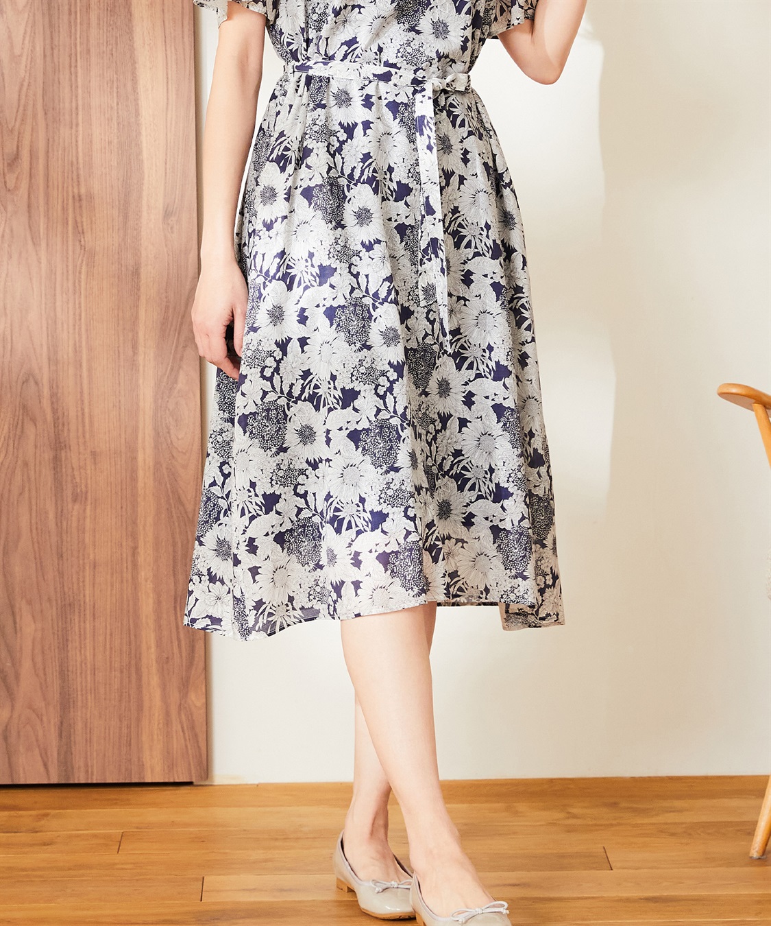 A/C DESIGN BY ALPHA CUBIC リバティプリントクルーネックワンピース_sub_21