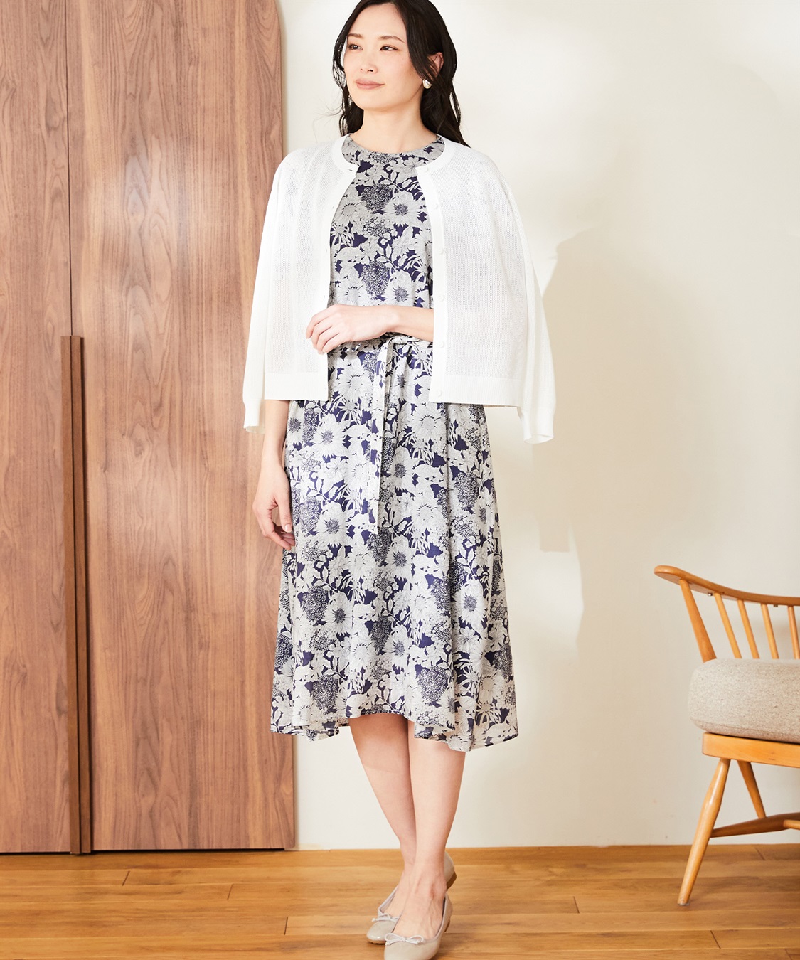 A/C DESIGN BY ALPHA CUBIC リバティプリントクルーネックワンピース_sub_22