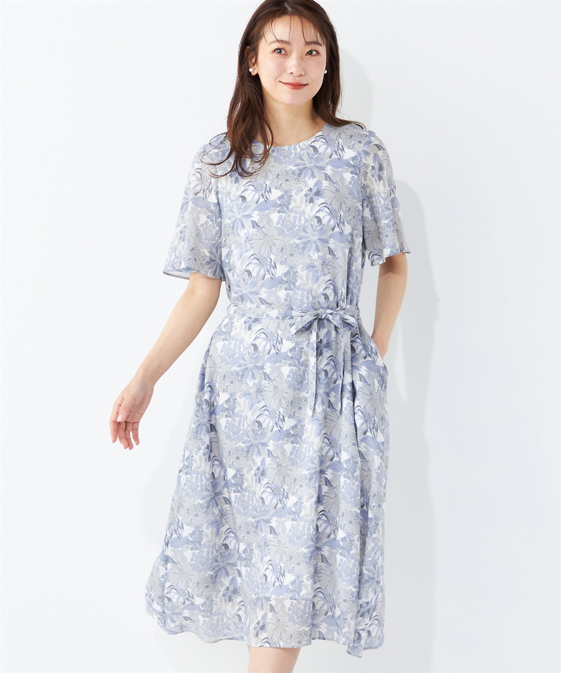 A/C DESIGN BY ALPHA CUBIC リバティプリントクルーネックワンピース_sub_23