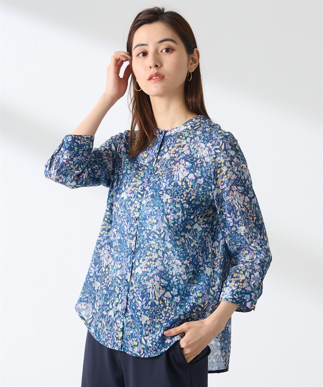 A/C DESIGN BY ALPHA CUBIC リバティプリントブラウス _sub_10