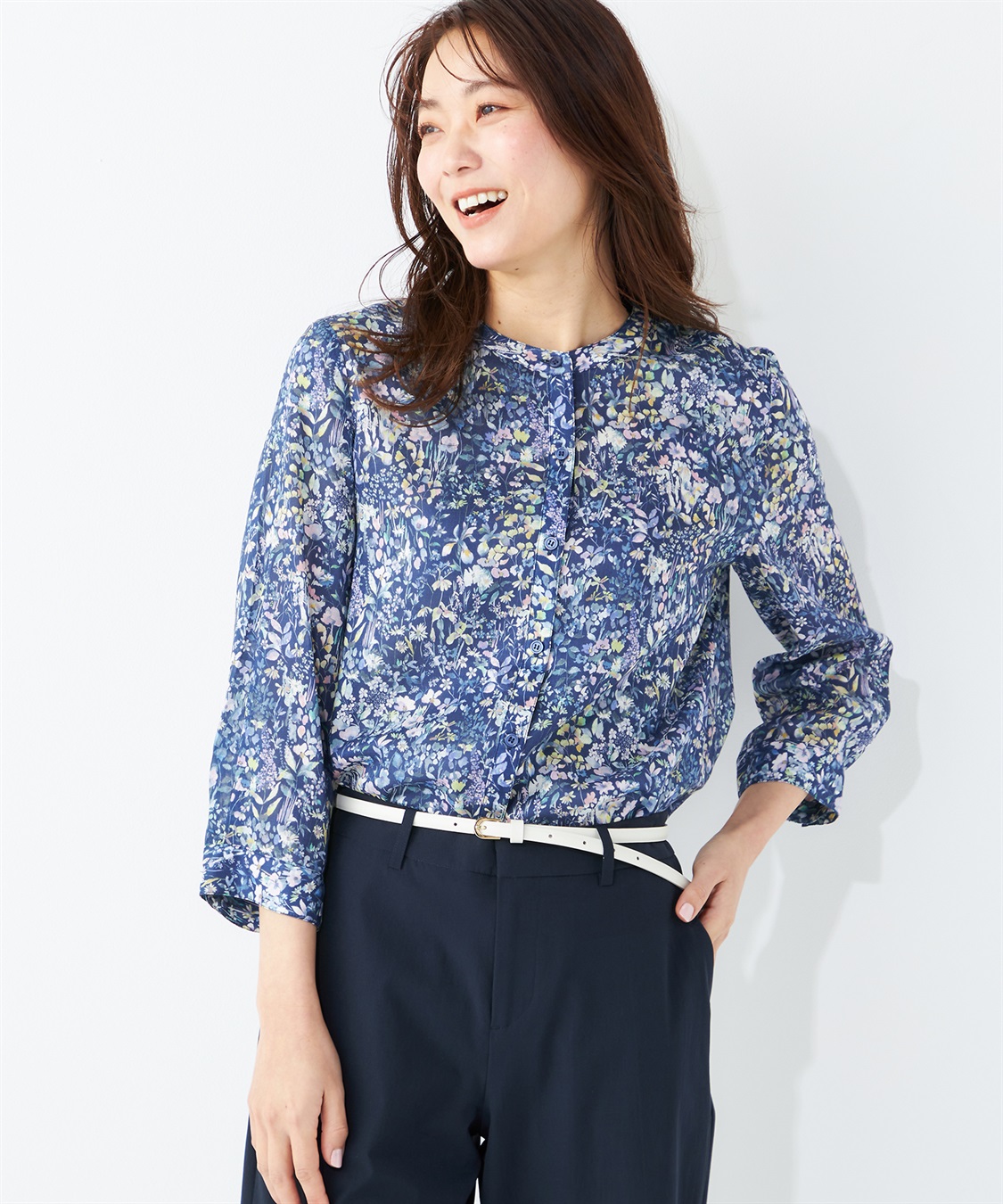 A/C DESIGN BY ALPHA CUBIC リバティプリントブラウス _sub_15