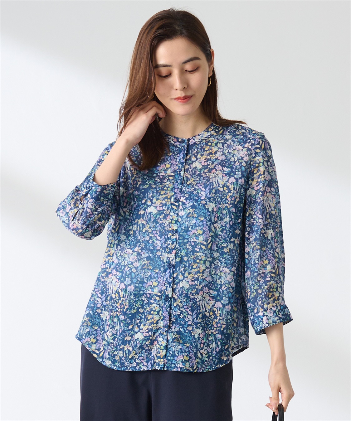 A/C DESIGN BY ALPHA CUBIC リバティプリントブラウス _sub_27