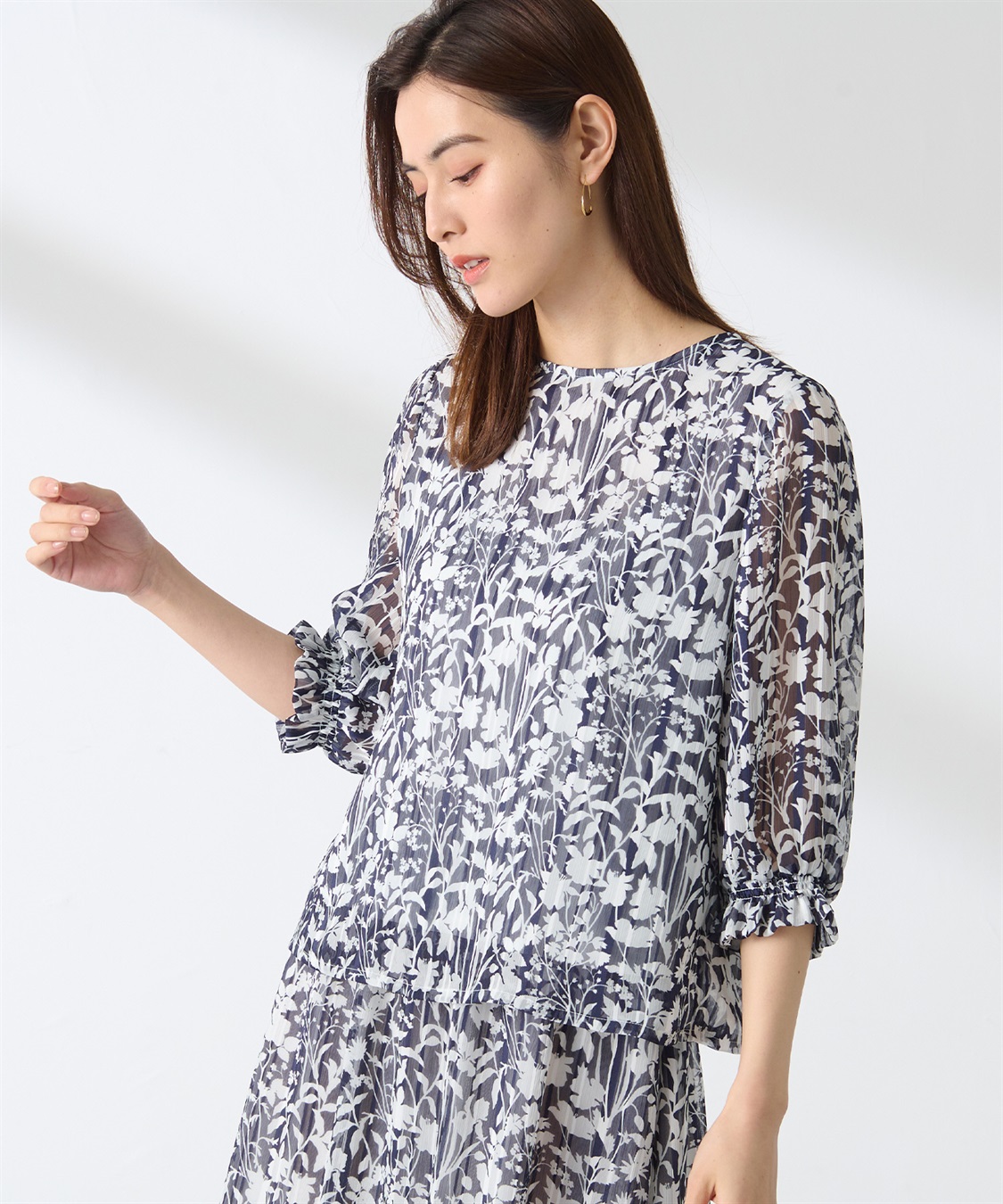 A/C DESIGN BY ALPHA CUBIC リバティプリントプルオーバーブラウス_sub_13