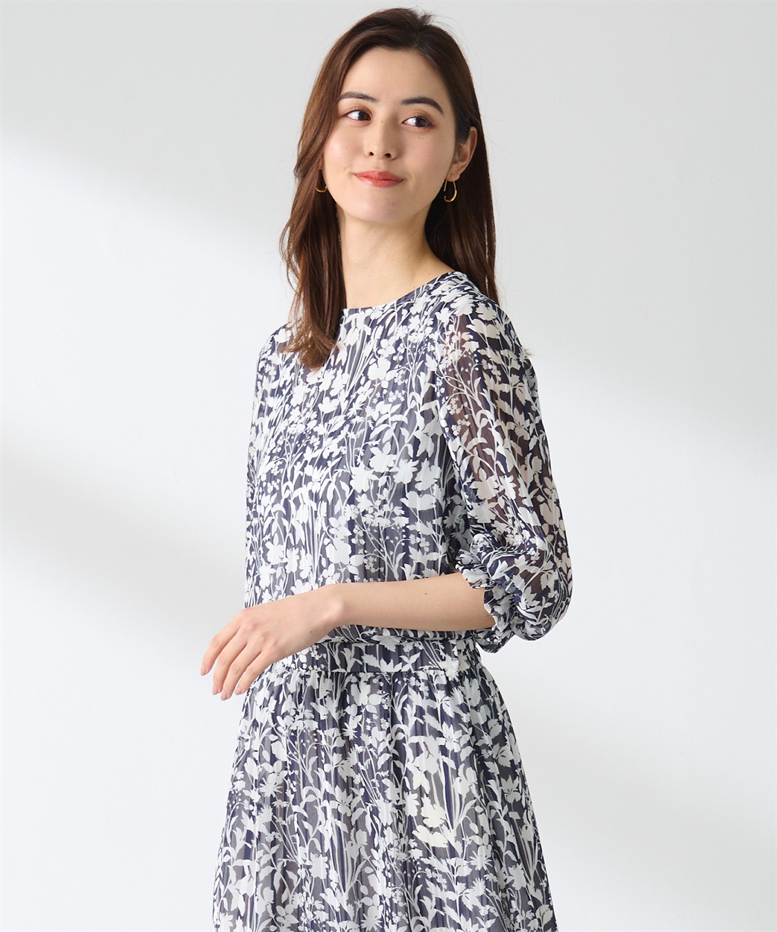 A/C DESIGN BY ALPHA CUBIC リバティプリントプルオーバーブラウス_sub_14