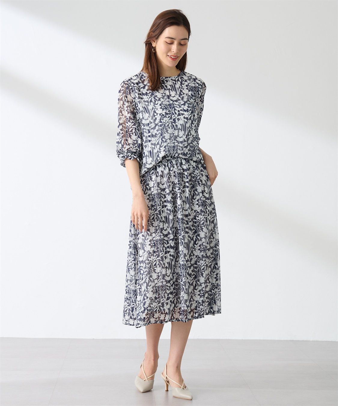 A/C DESIGN BY ALPHA CUBIC リバティプリントプルオーバーブラウス_sub_16