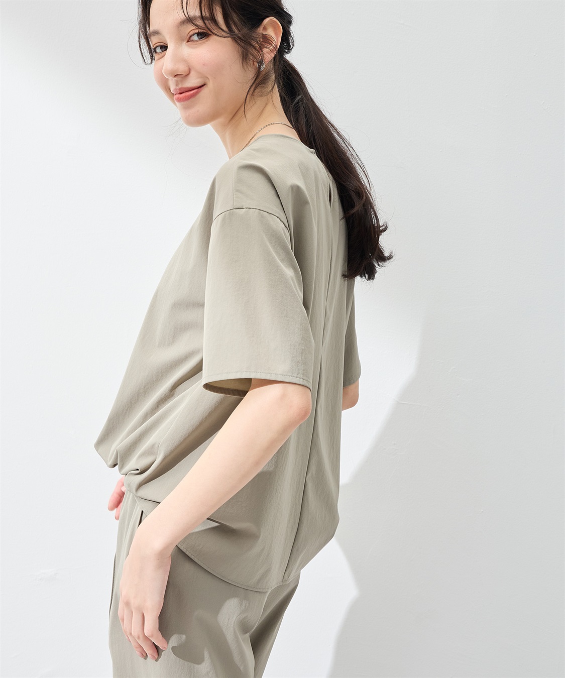 A/C DESIGN BY ALPHA CUBIC 【セットアップ対応】【はっ水・冷感】ラッシュガードブラウス_sub_2