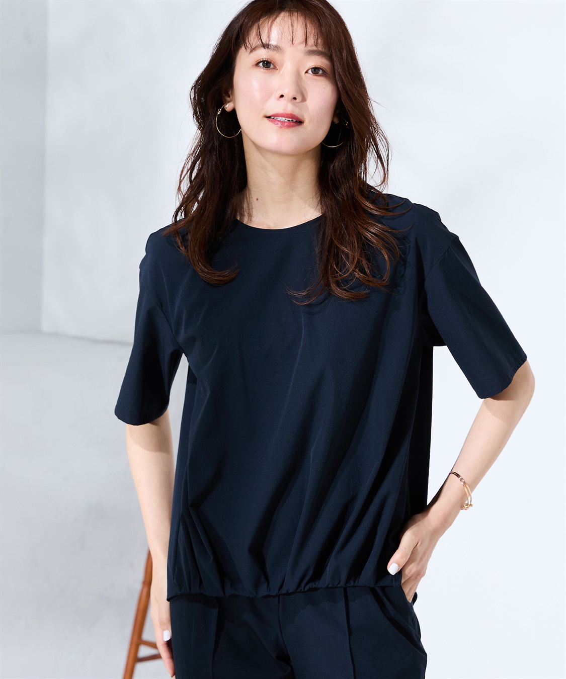 A/C DESIGN BY ALPHA CUBIC 【セットアップ対応】【はっ水・冷感】ラッシュガードブラウス_sub_3