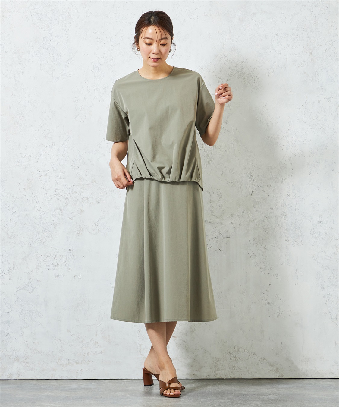 A/C DESIGN BY ALPHA CUBIC 【セットアップ対応】【はっ水・冷感】ラッシュガードブラウス_sub_25