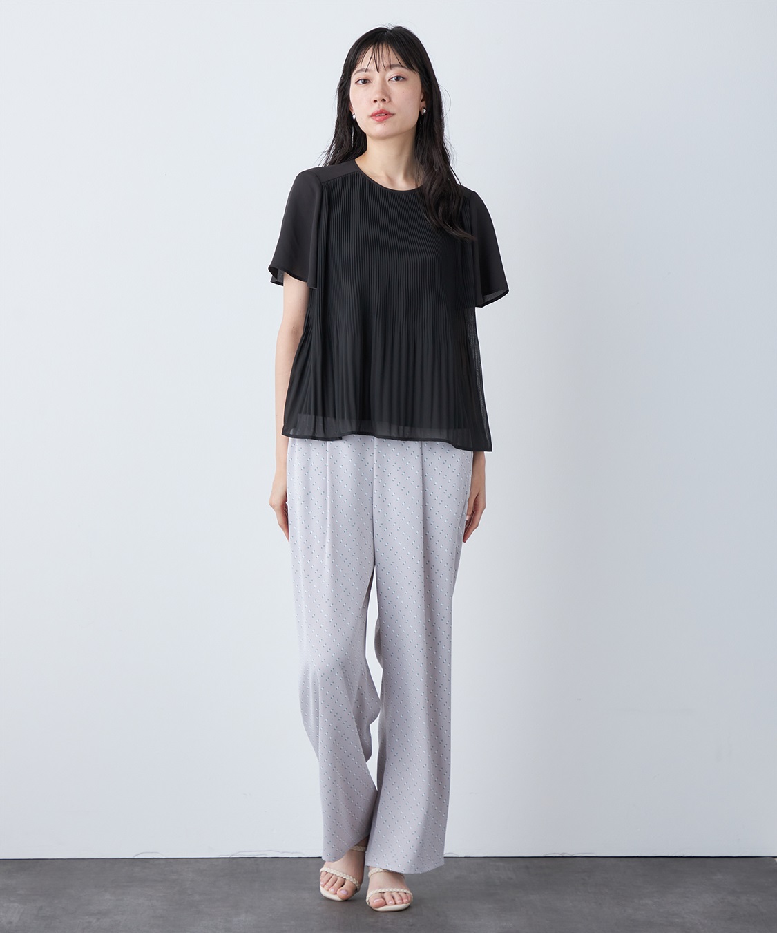 A/C DESIGN BY ALPHA CUBIC 【UVカット】プリーツブラウス_sub_4