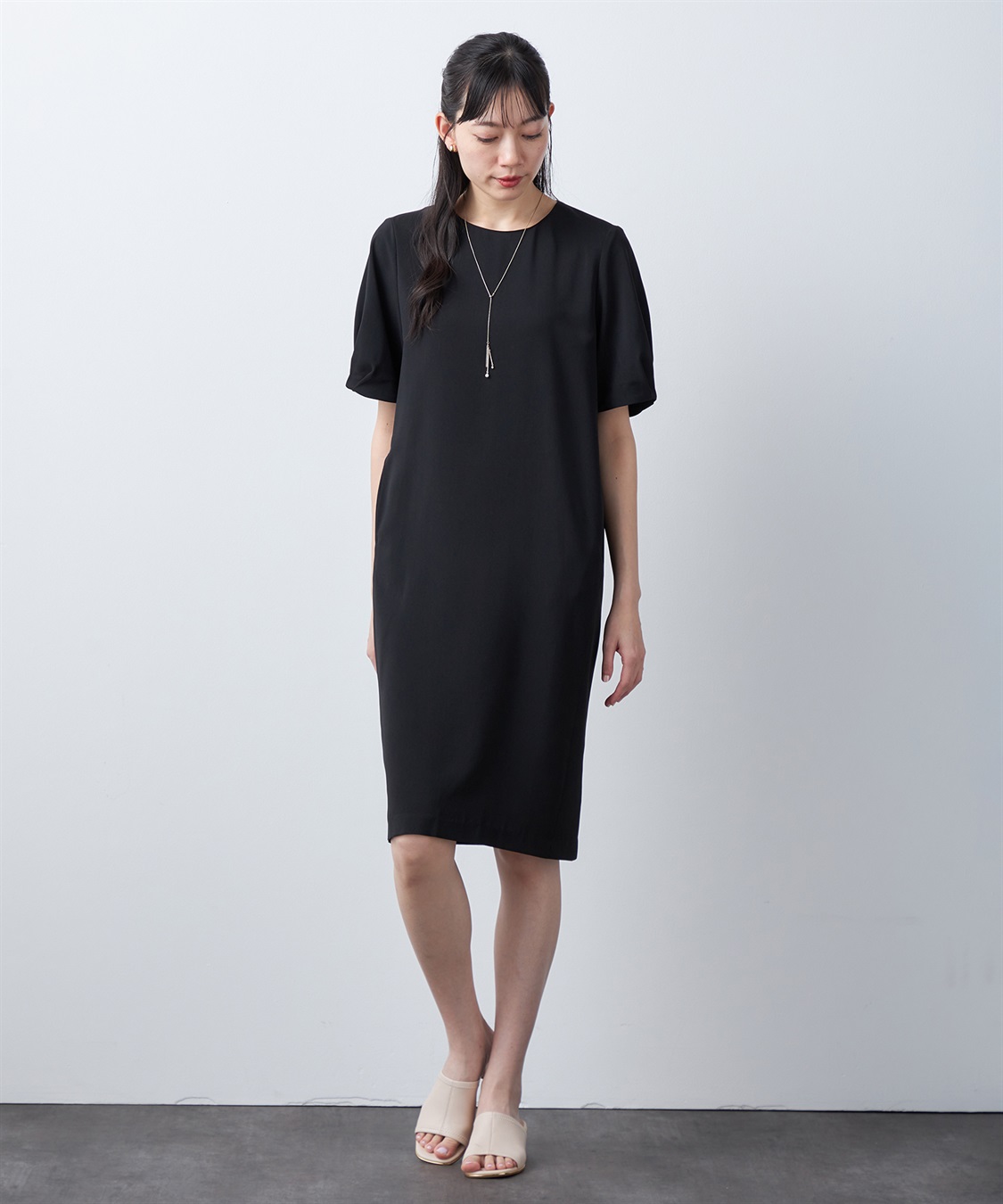 A/C DESIGN BY ALPHA CUBIC 【UVカット・冷感・ウォッシャブル】フレアスリーブワンピース_sub_19