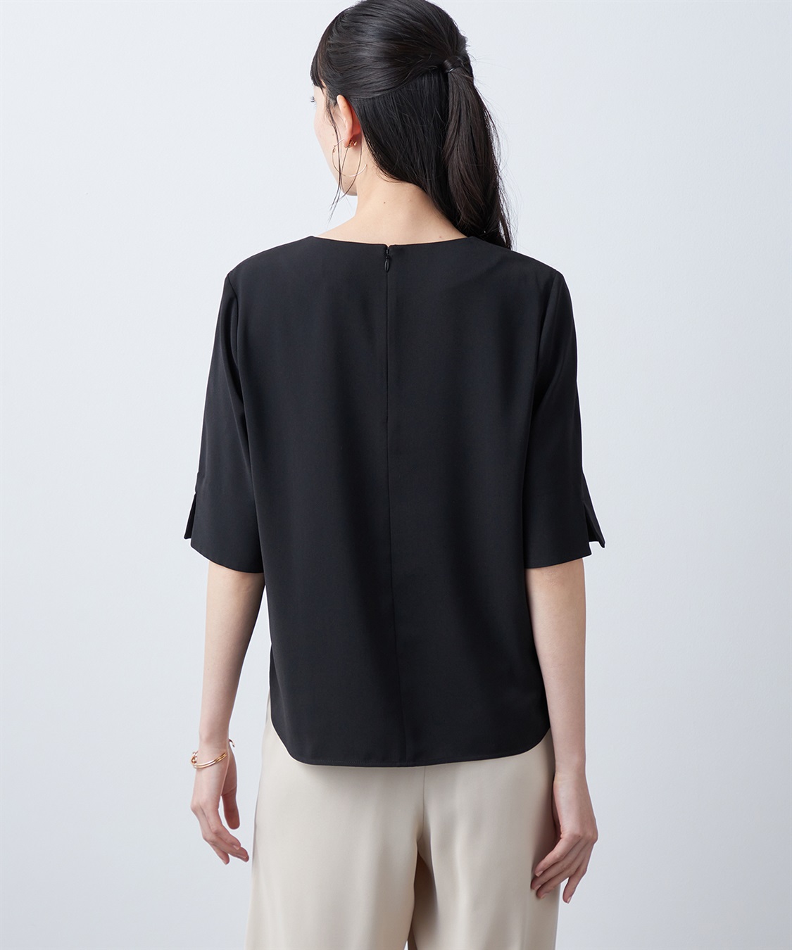 A/C DESIGN BY ALPHA CUBIC 【UVカット・冷感・ウォッシャブル】キーネックブラウス_sub_13