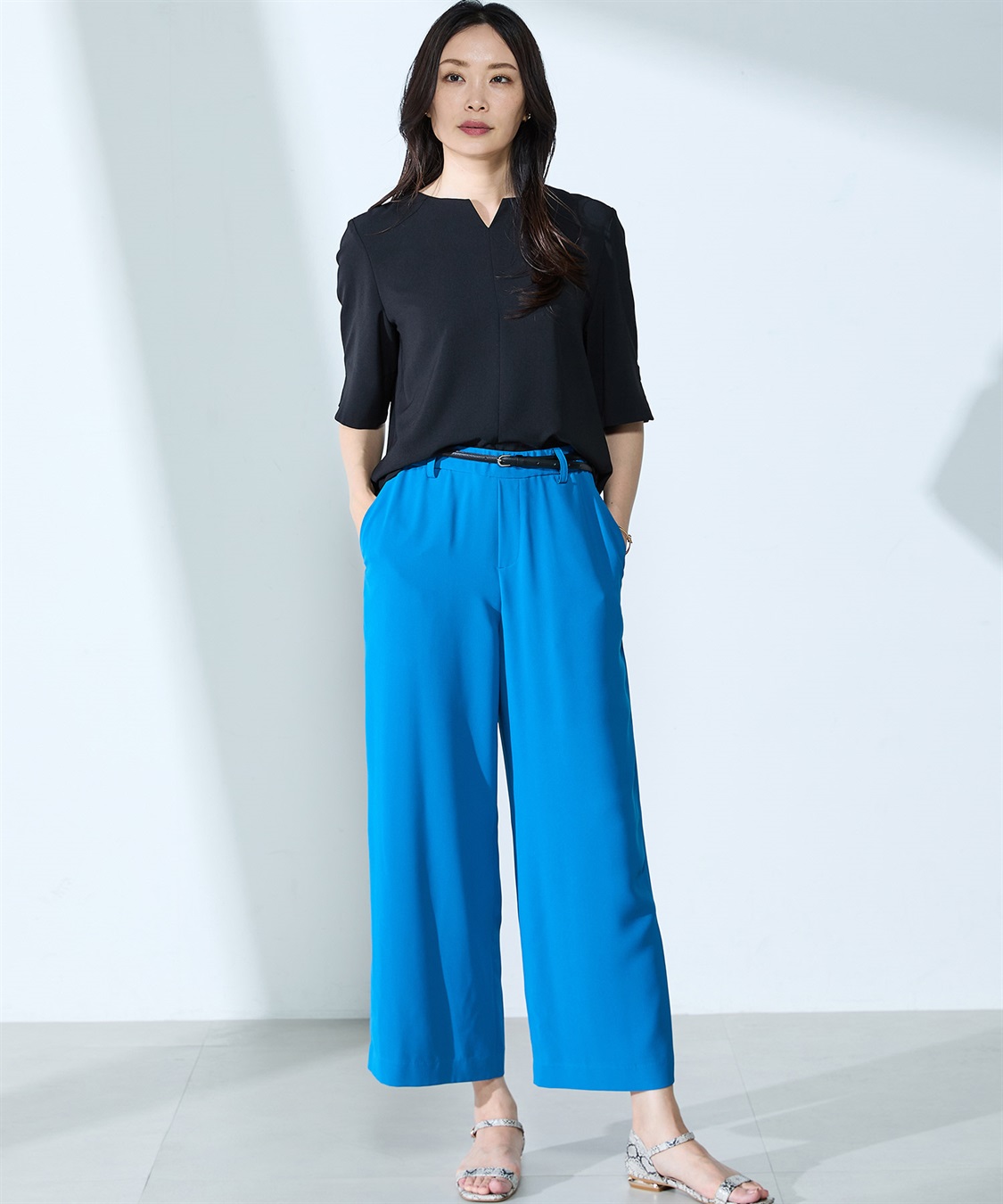 A/C DESIGN BY ALPHA CUBIC 【UVカット・冷感・ウォッシャブル】キーネックブラウス_sub_19