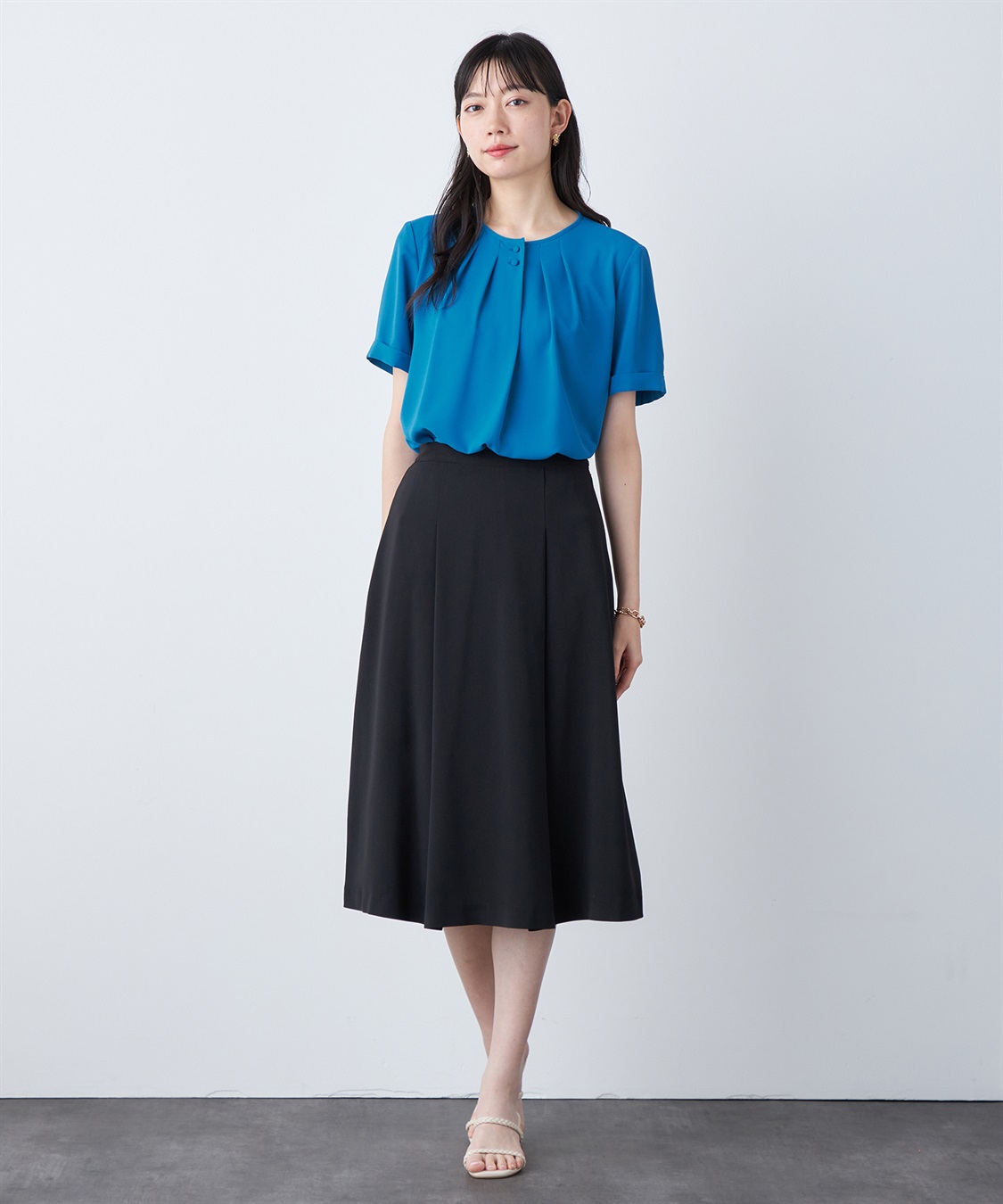 A/C DESIGN BY ALPHA CUBIC 【UVカット・冷感・ウォッシャブル】フロントタックブラウス_sub_5