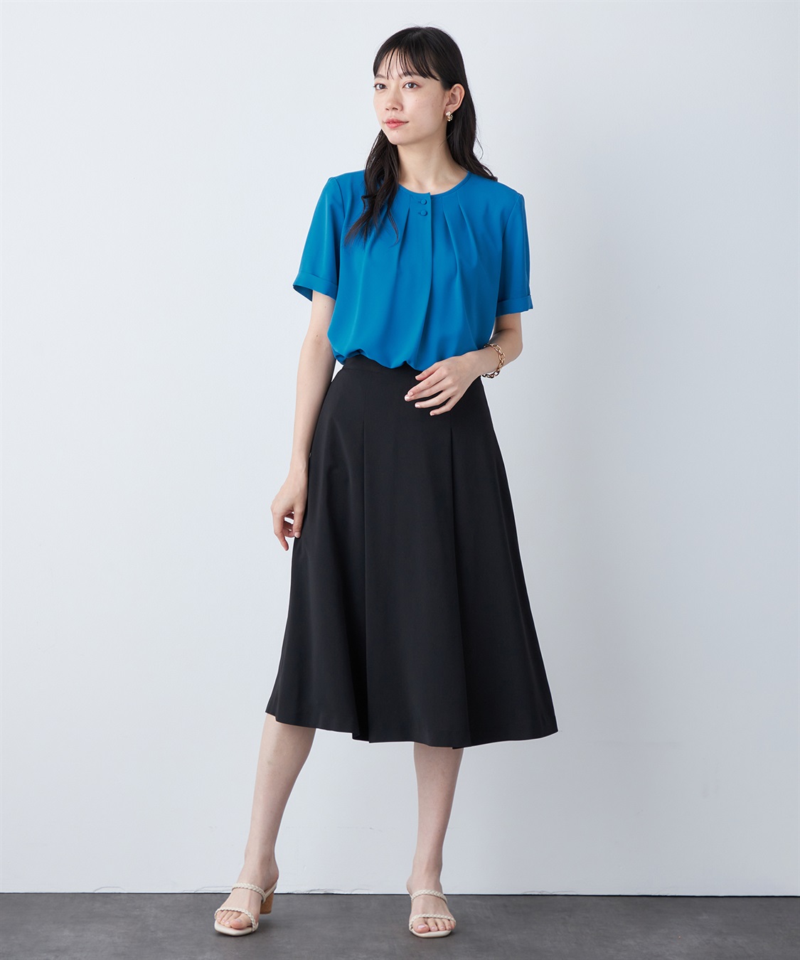 A/C DESIGN BY ALPHA CUBIC 【UVカット・冷感・ウォッシャブル】フロントタックブラウス_sub_6