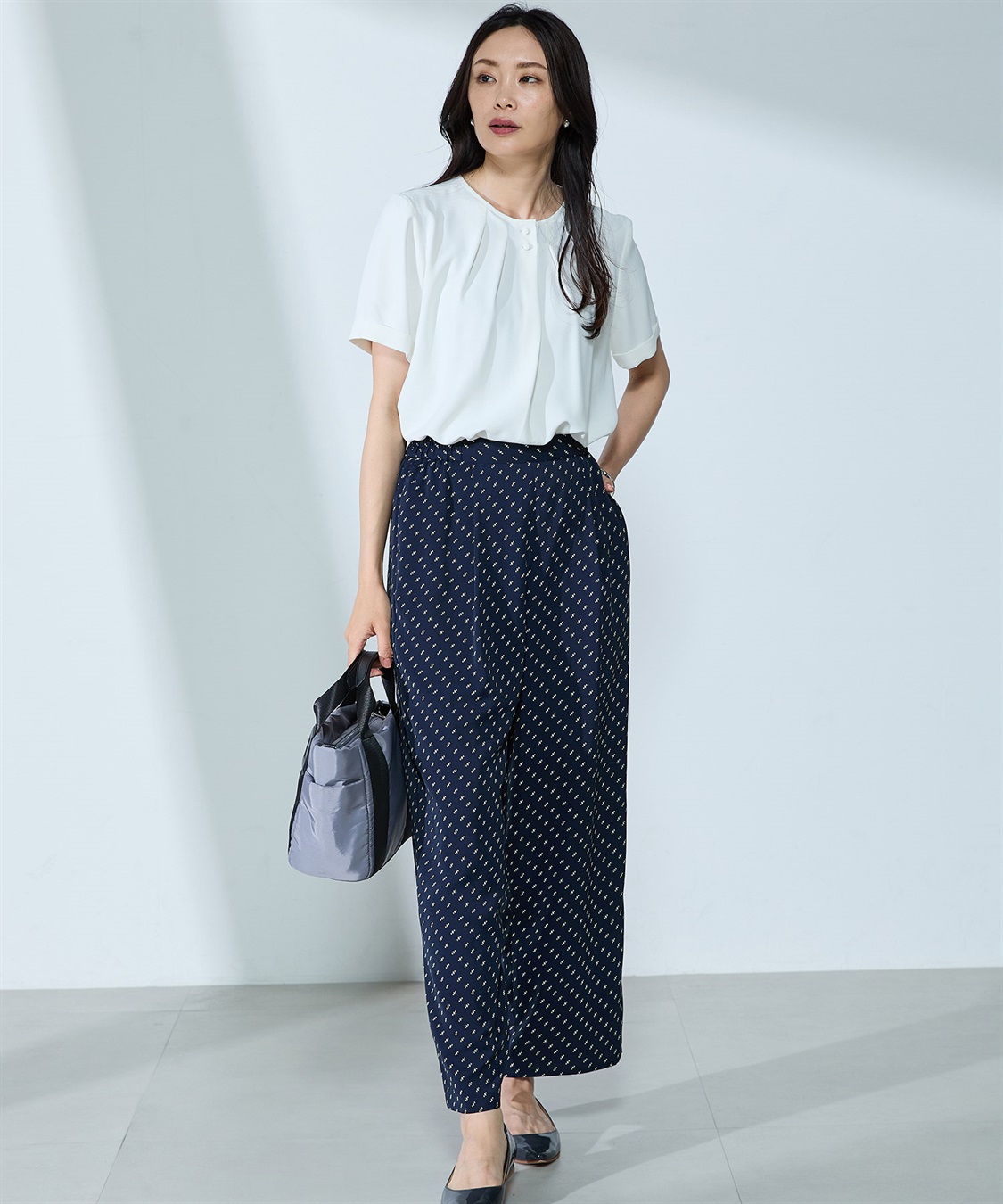 A/C DESIGN BY ALPHA CUBIC 【UVカット・冷感・ウォッシャブル】フロントタックブラウス_sub_19