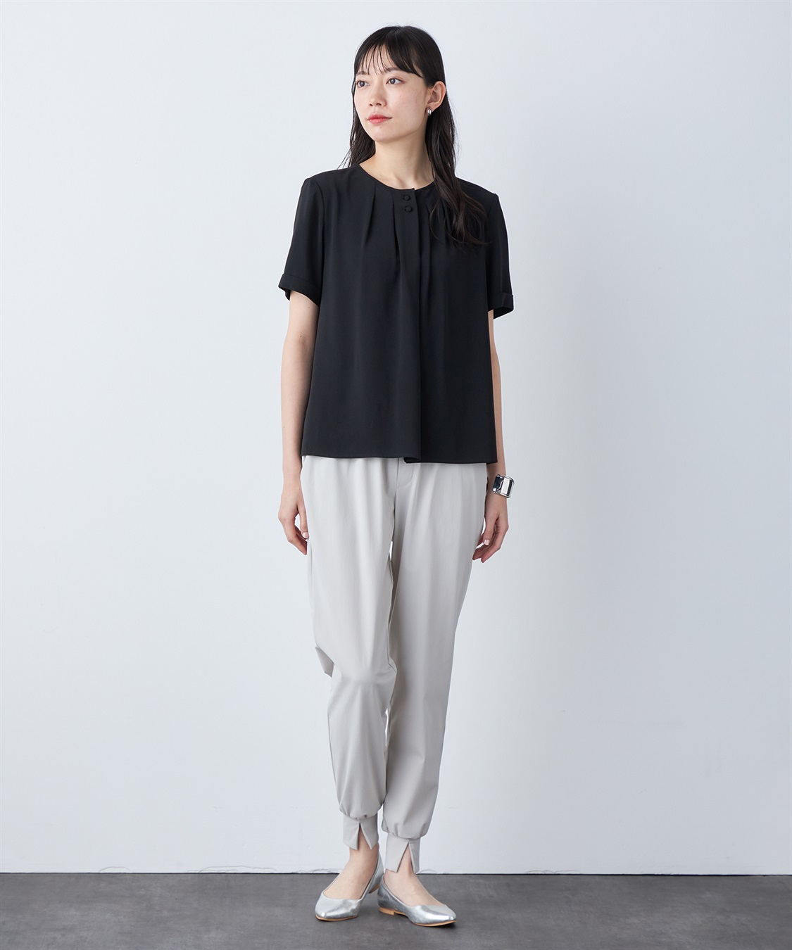 A/C DESIGN BY ALPHA CUBIC 【UVカット・冷感・ウォッシャブル】フロントタックブラウス_sub_22