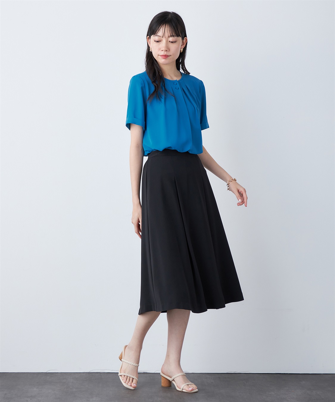 A/C DESIGN BY ALPHA CUBIC 【UVカット・冷感・ウォッシャブル】フロントタックブラウス_sub_25