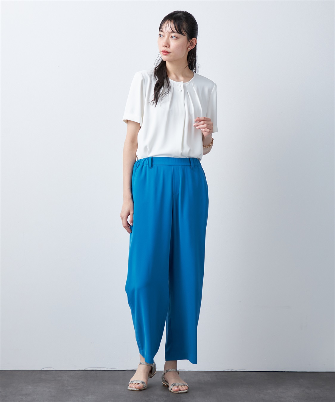 A/C DESIGN BY ALPHA CUBIC 【UVカット・冷感・ウォッシャブル】フロントタックブラウス_sub_29