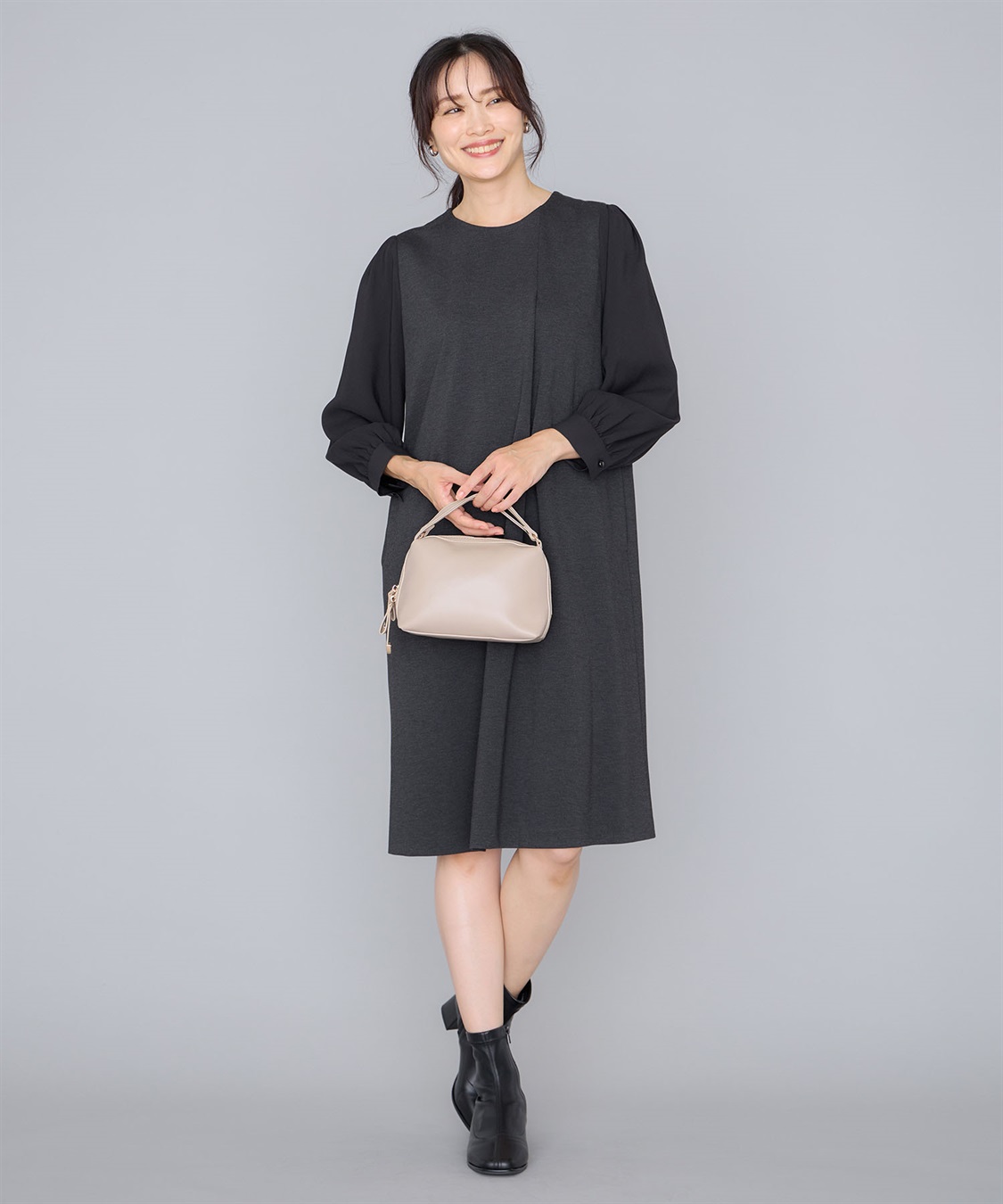 アルファブリック】フロントタックワンピース A/C DESIGN BY ALPHA