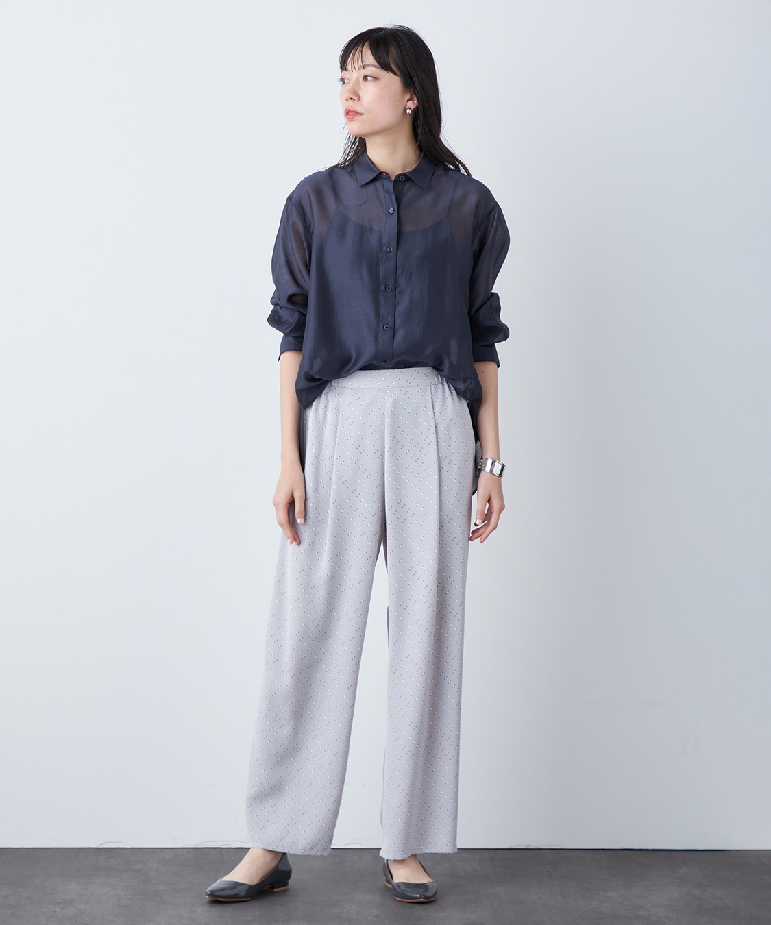 A/C DESIGN BY ALPHA CUBIC シアーロングブラウス_sub_16