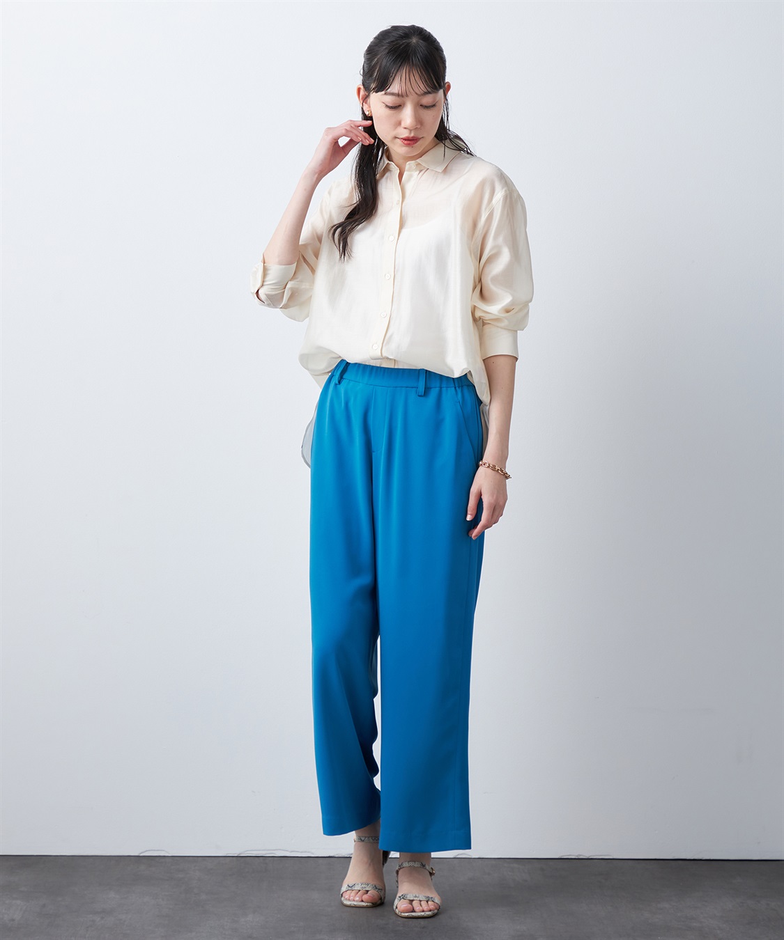 A/C DESIGN BY ALPHA CUBIC シアーロングブラウス_sub_18