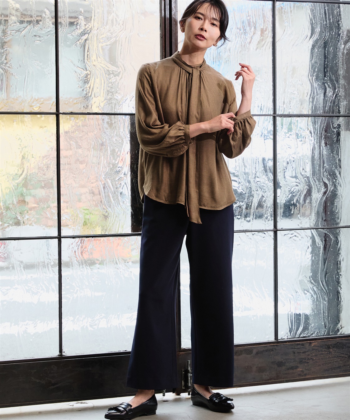 A/C DESIGN BY ALPHA CUBIC ボウタイブラウス_sub_2