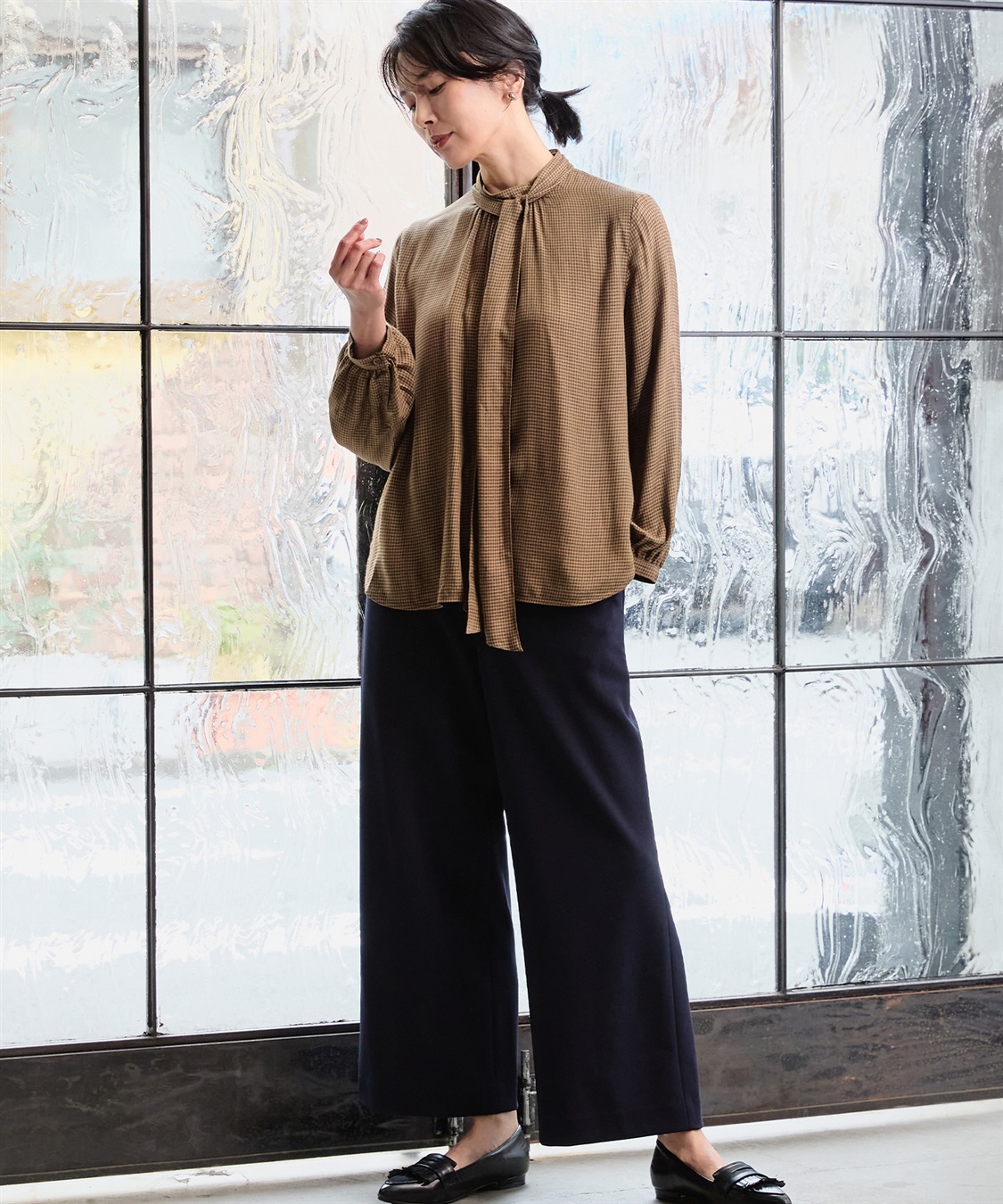 A/C DESIGN BY ALPHA CUBIC ボウタイブラウス_sub_3