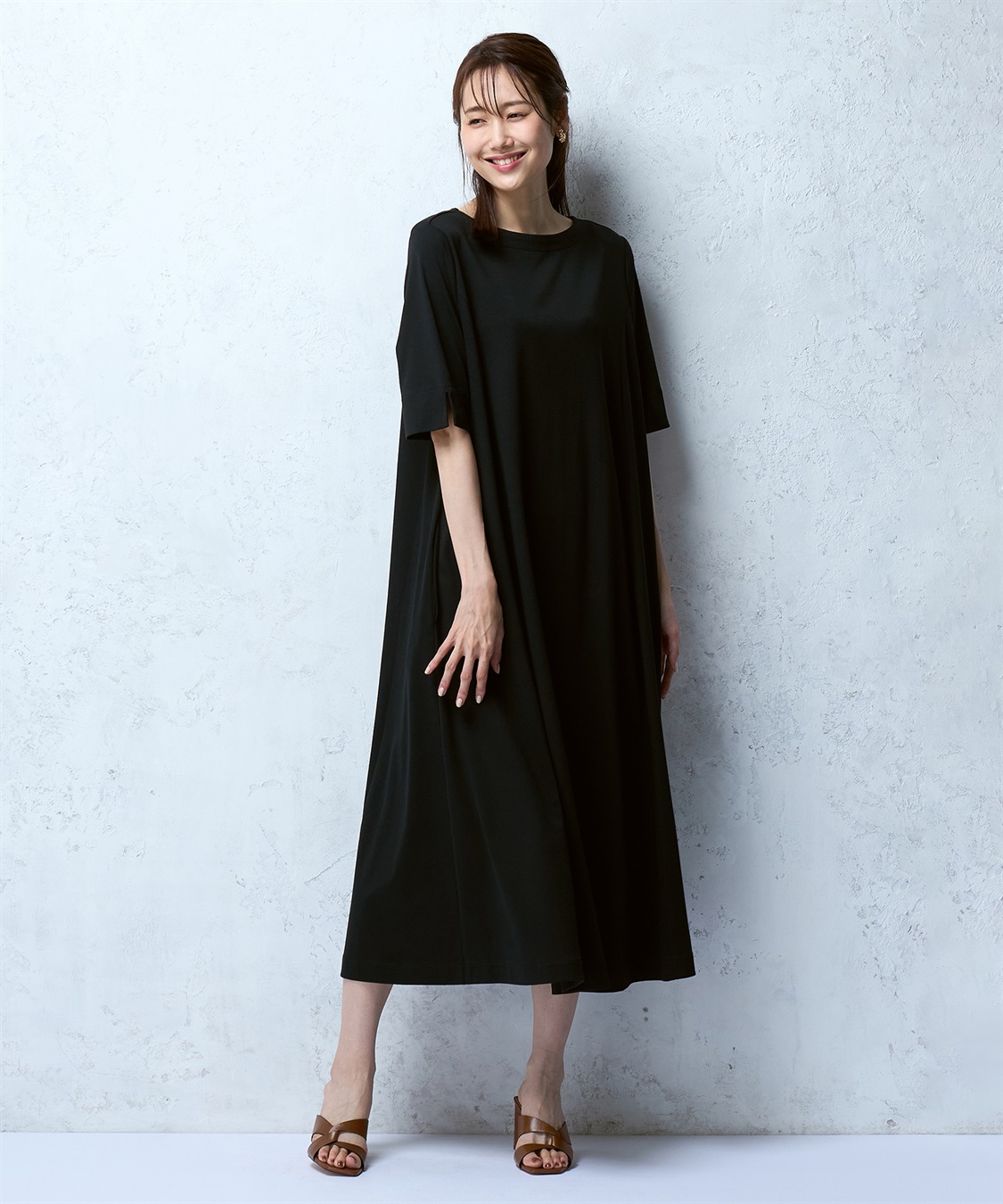 A/C DESIGN BY ALPHA CUBIC コットンロングフレアワンピース_sub_17
