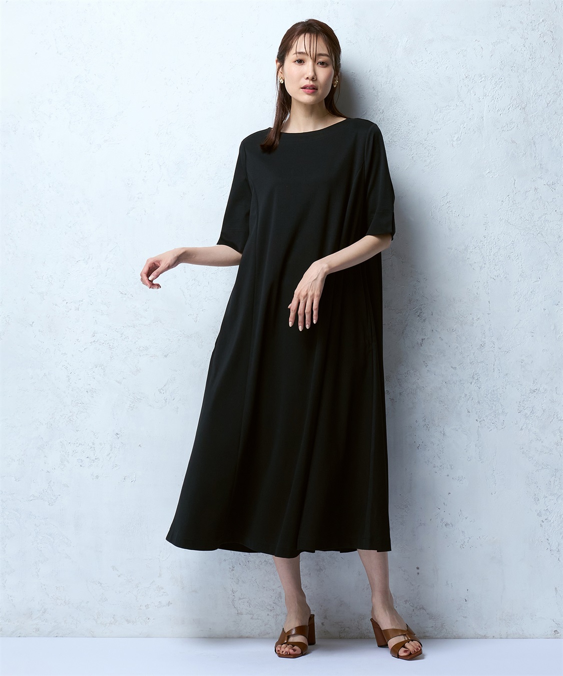 A/C DESIGN BY ALPHA CUBIC コットンロングフレアワンピース_sub_18