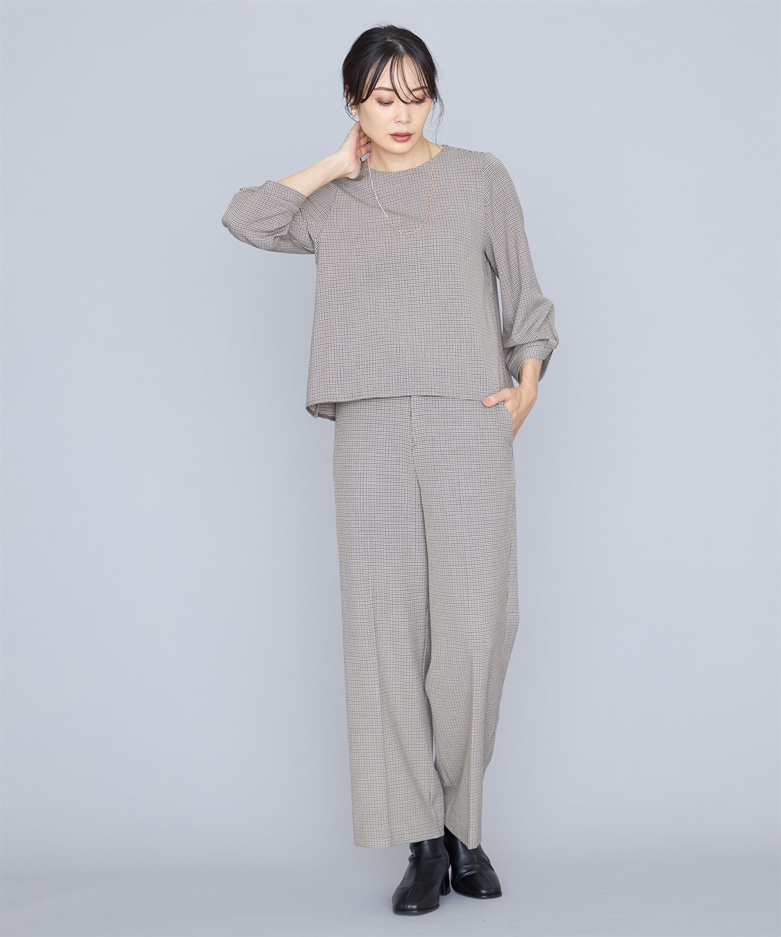 A/C DESIGN BY ALPHA CUBIC ローズ加工Tブラウス_sub_11