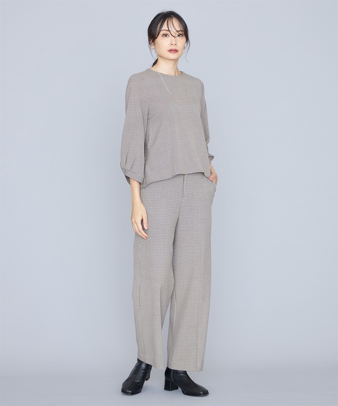 A/C DESIGN BY ALPHA CUBIC ローズ加工Tブラウス_sub_12