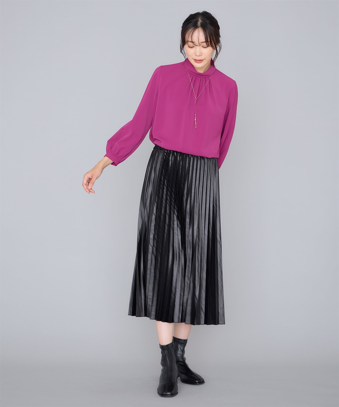 A/C DESIGN BY ALPHA CUBIC ロールネックブラウス_sub_9