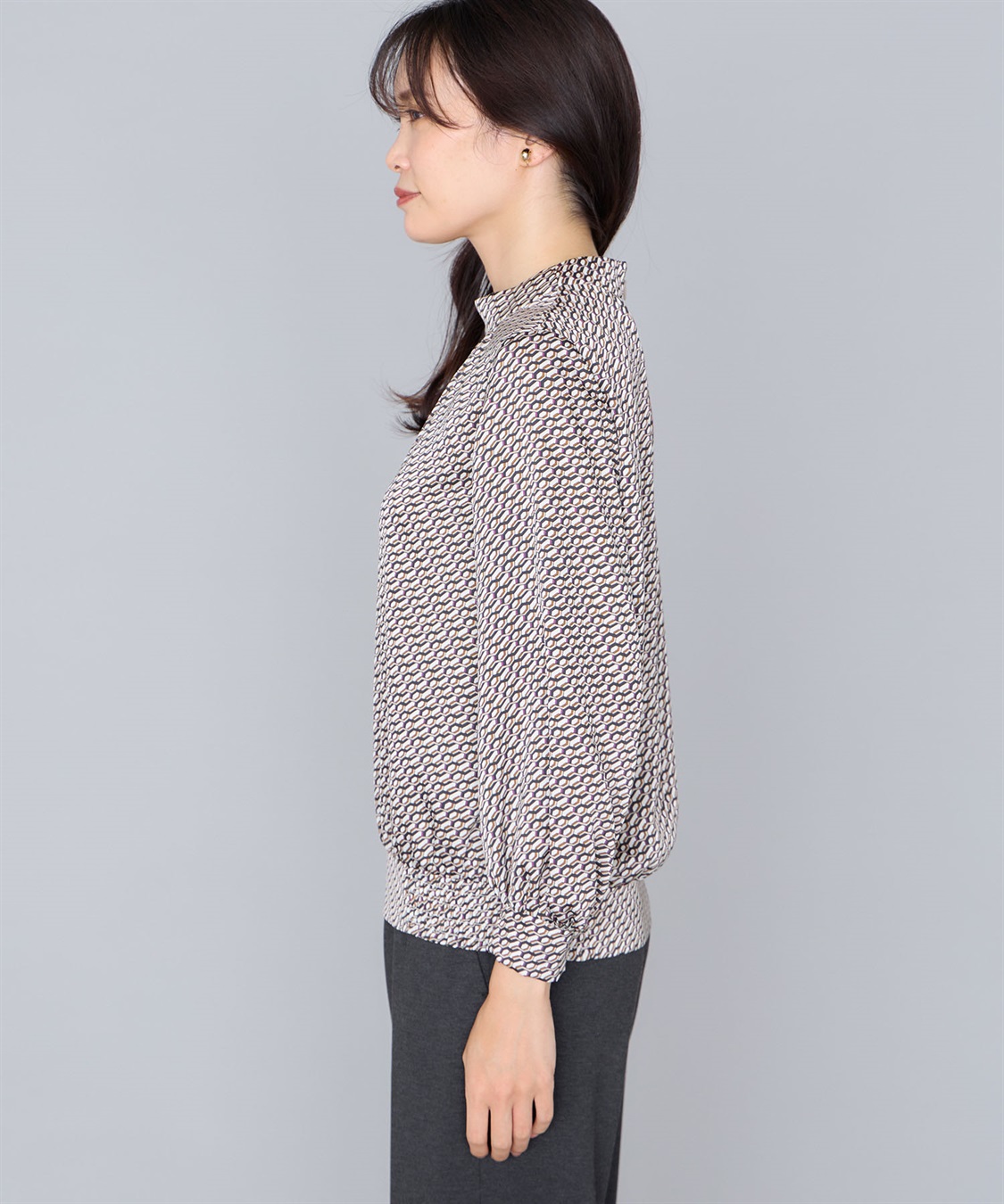 A/C DESIGN BY ALPHA CUBIC プリントブラウス_sub_1