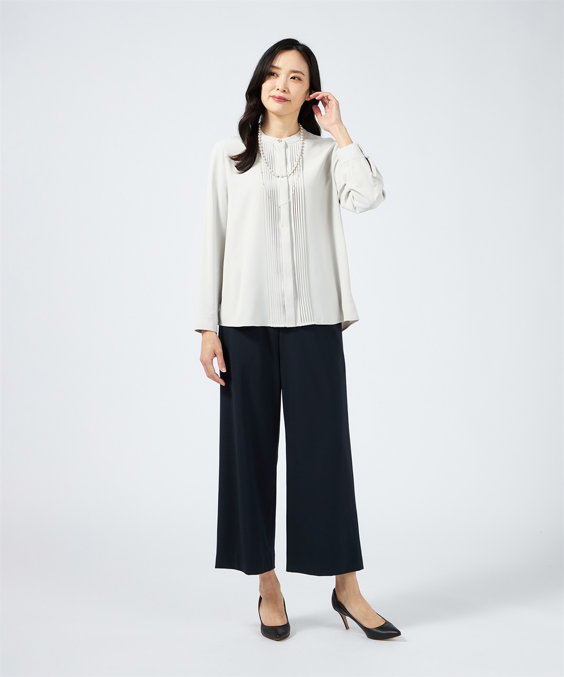 A/C DESIGN BY ALPHA CUBIC タックブラウス_sub_9