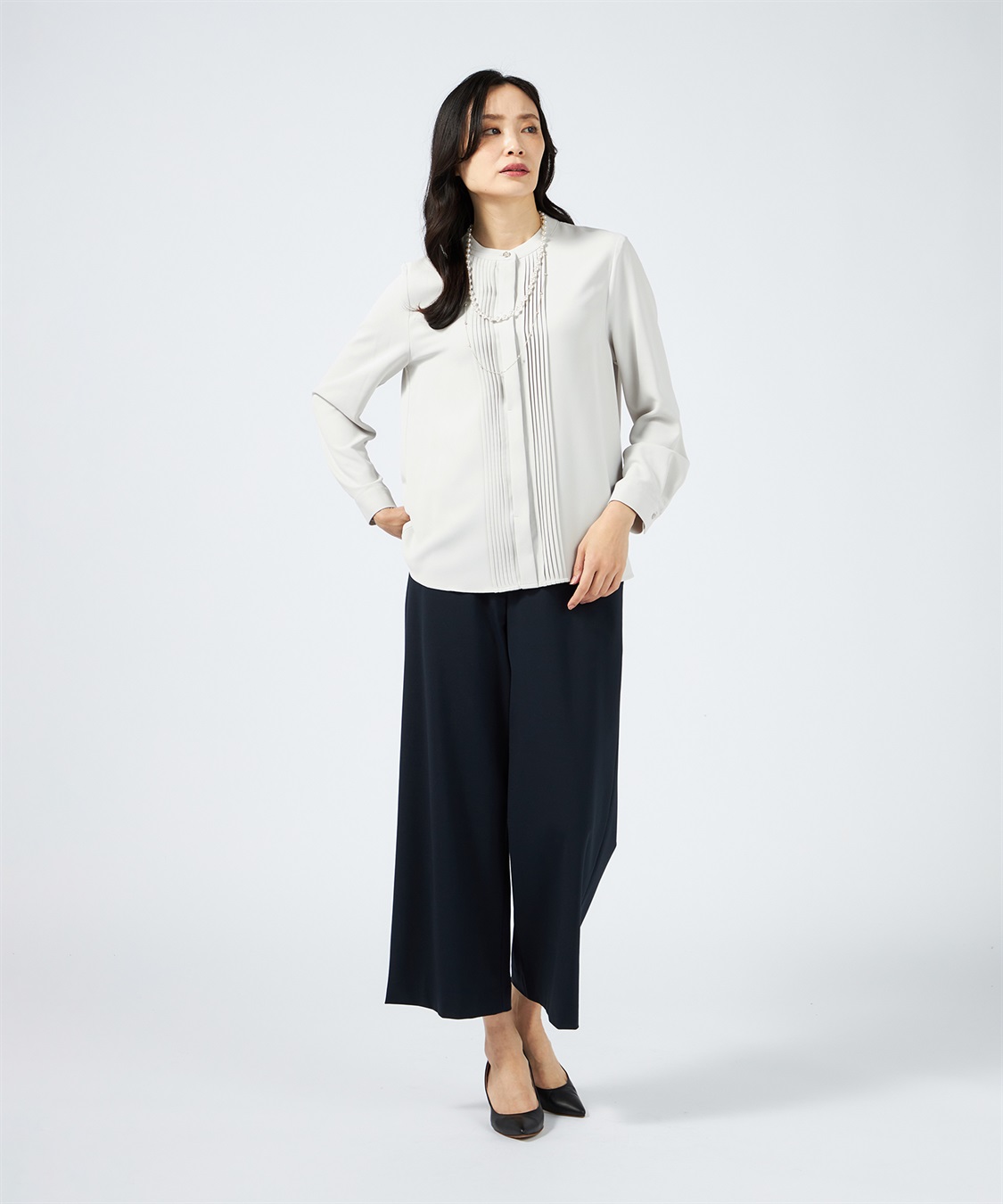 A/C DESIGN BY ALPHA CUBIC タックブラウス_sub_10