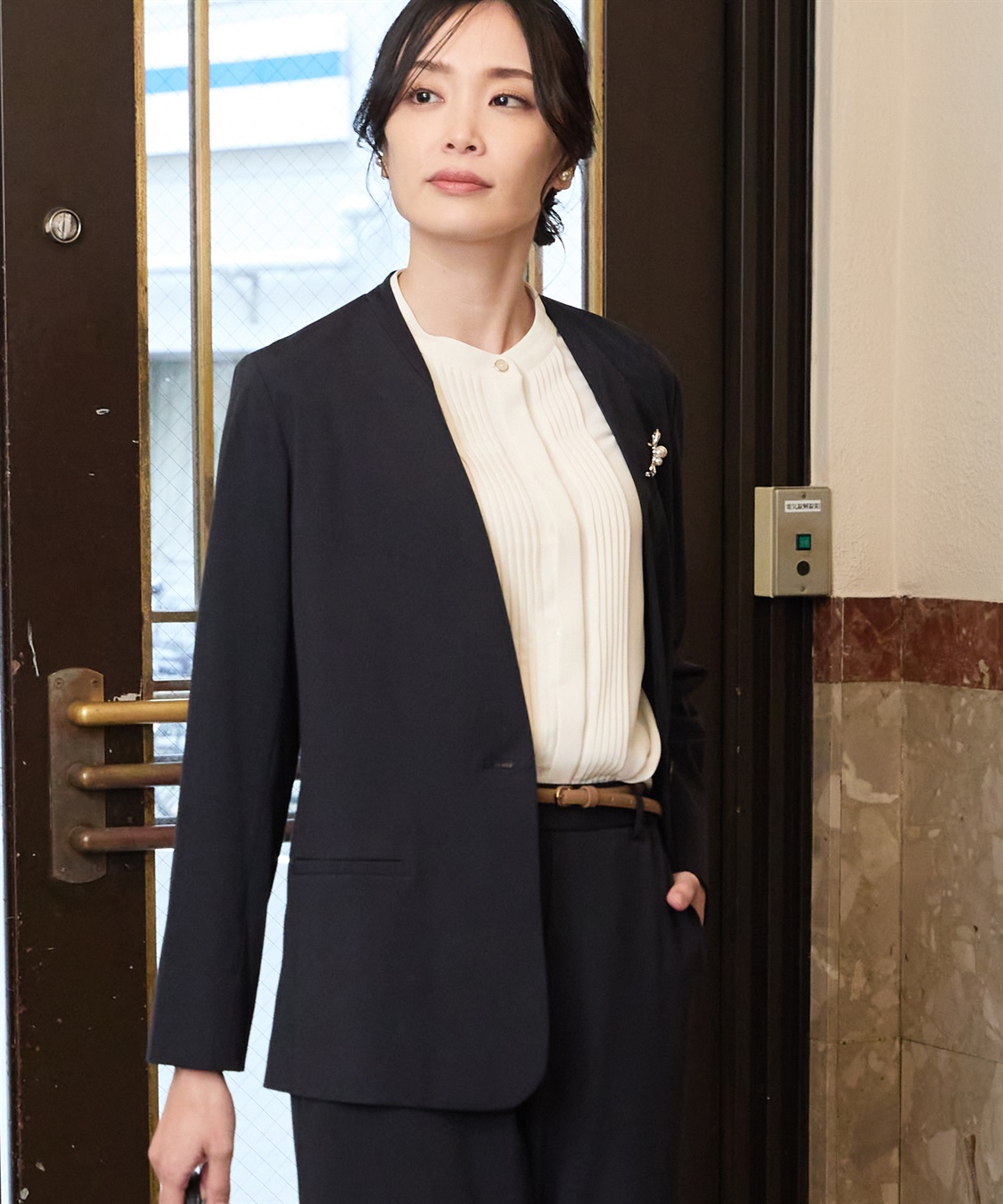 A/C DESIGN BY ALPHA CUBIC タックブラウス_sub_14