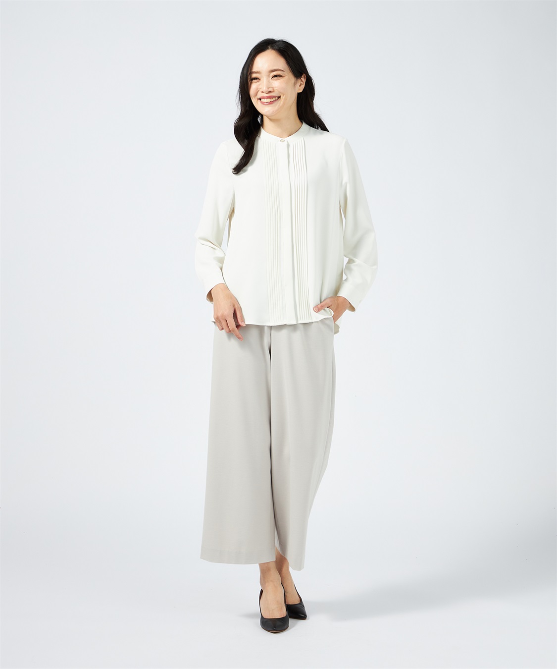 A/C DESIGN BY ALPHA CUBIC タックブラウス_sub_18