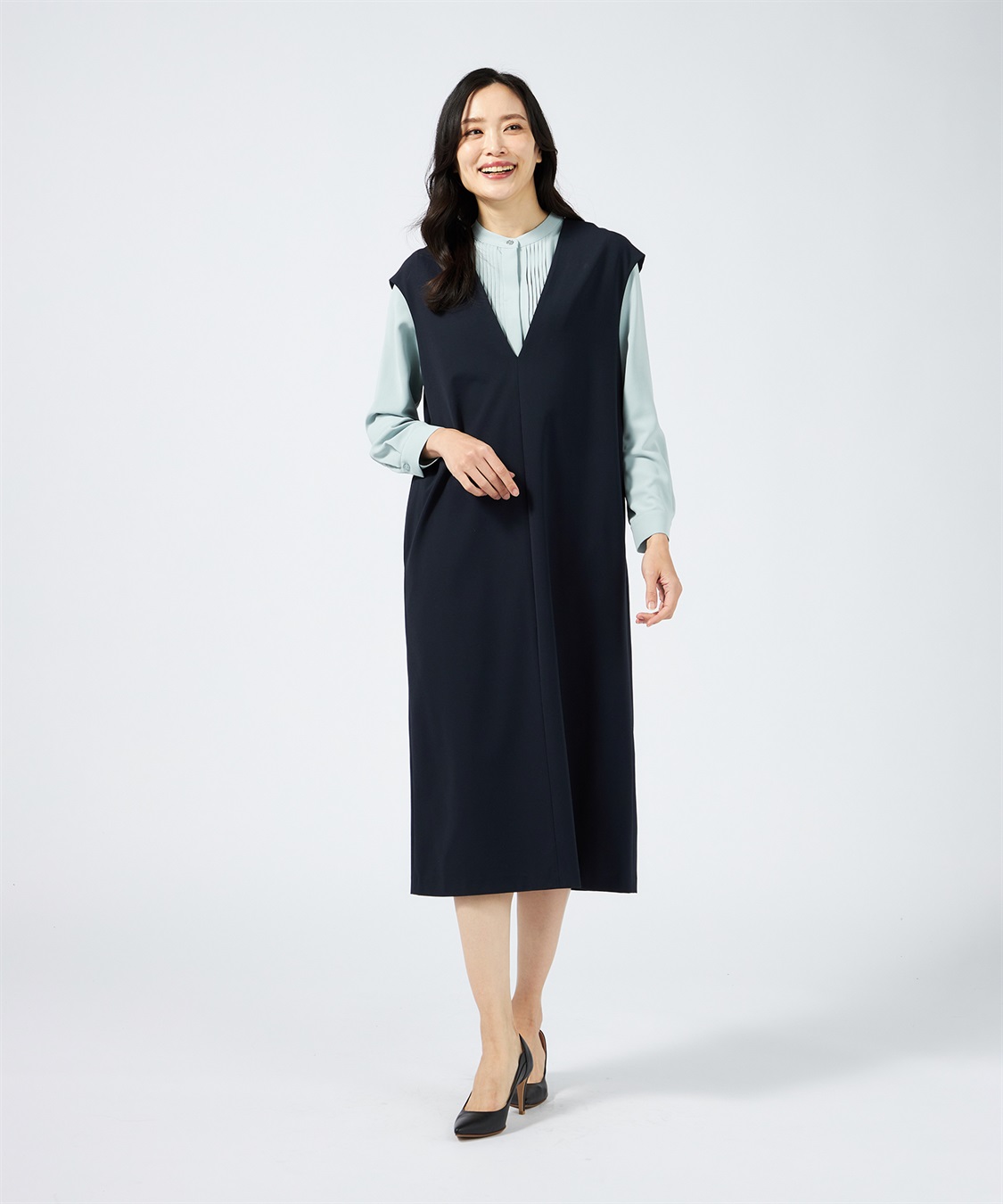 A/C DESIGN BY ALPHA CUBIC タックブラウス_sub_21