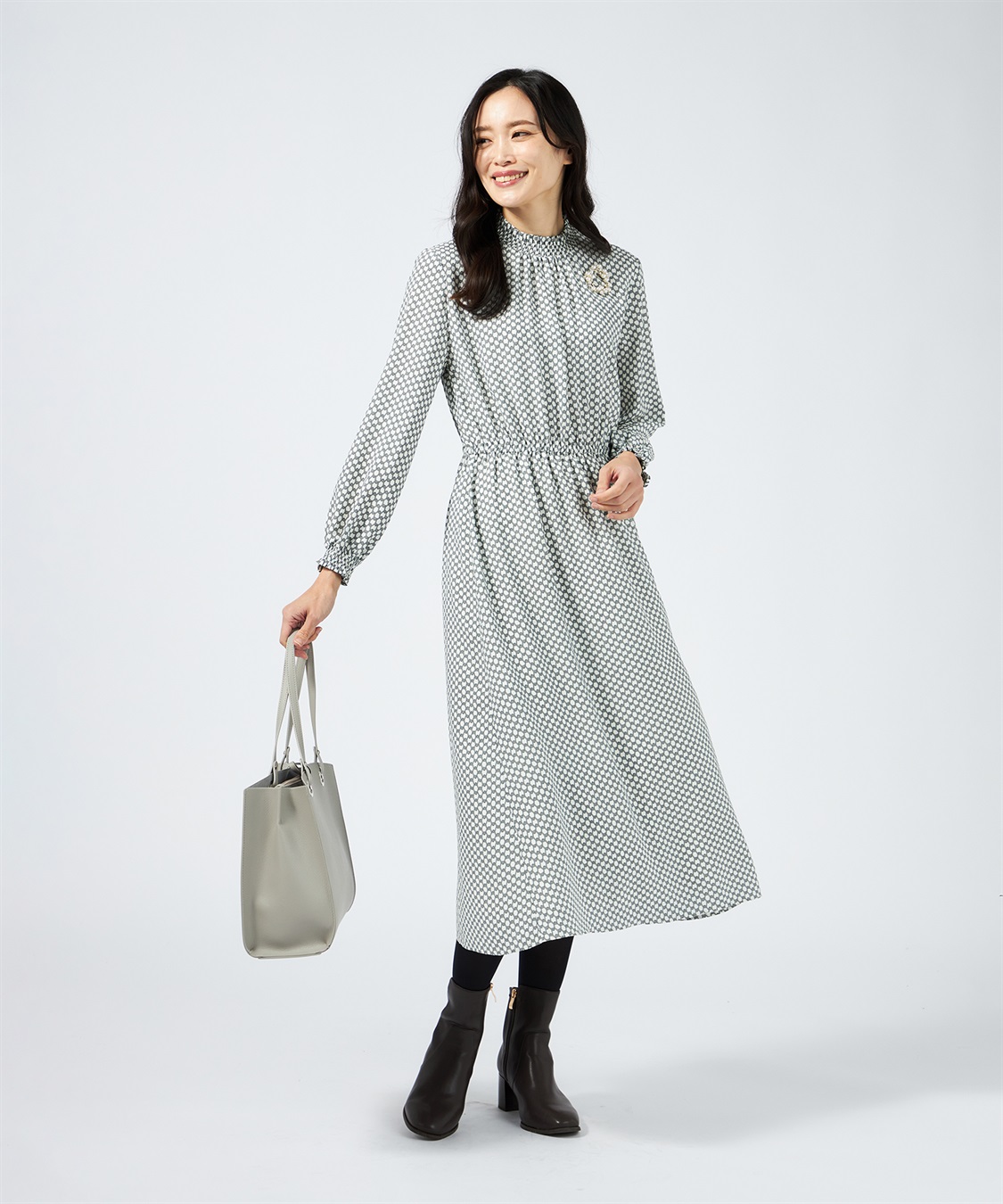 A/C DESIGN BY ALPHA CUBIC プリントワンピース_sub_12