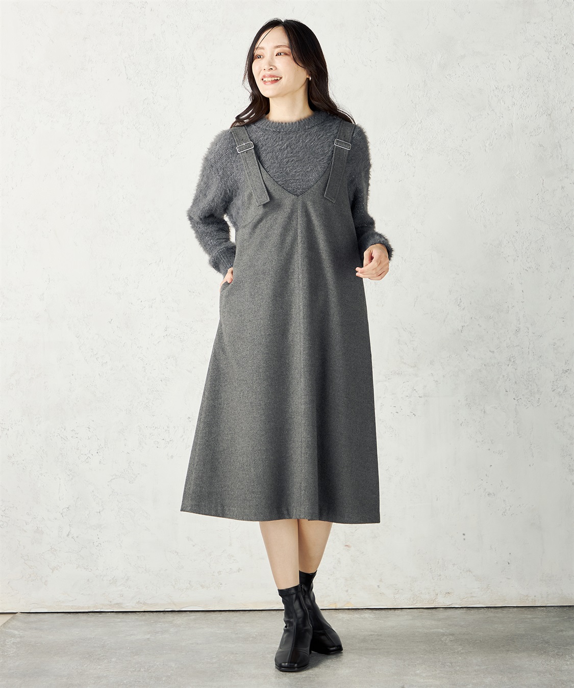 A/C DESIGN BY ALPHA CUBIC バックルジャンパースカート_sub_13