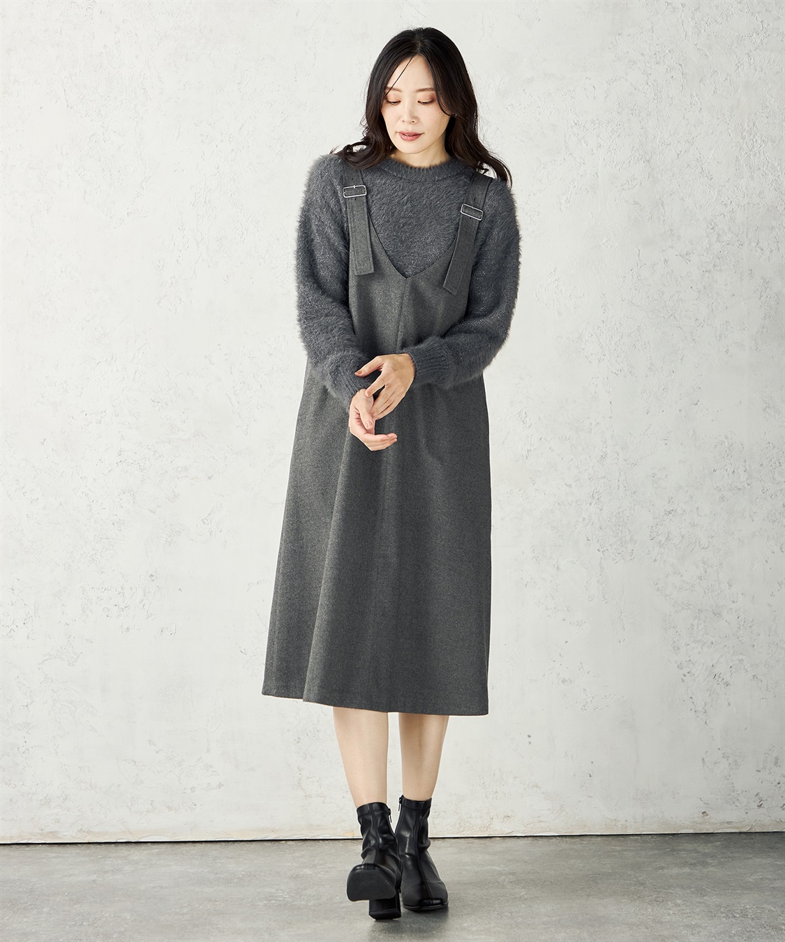 A/C DESIGN BY ALPHA CUBIC バックルジャンパースカート_sub_15