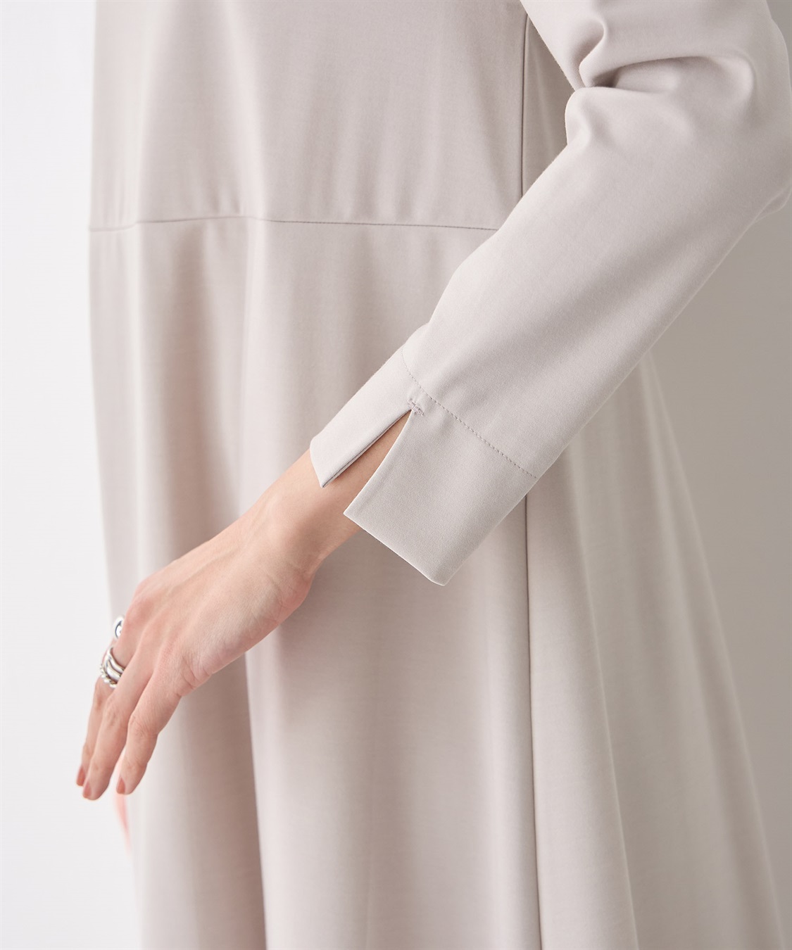 A/C DESIGN BY ALPHA CUBIC ストレッチタックワンピース【美モーションシリーズ】_sub_14