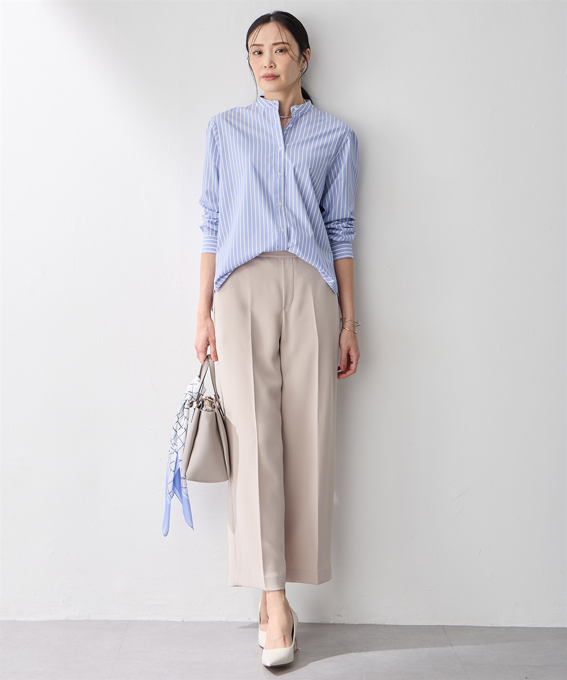 A/C DESIGN BY ALPHA CUBIC スタンドカラーシャツ_sub_2