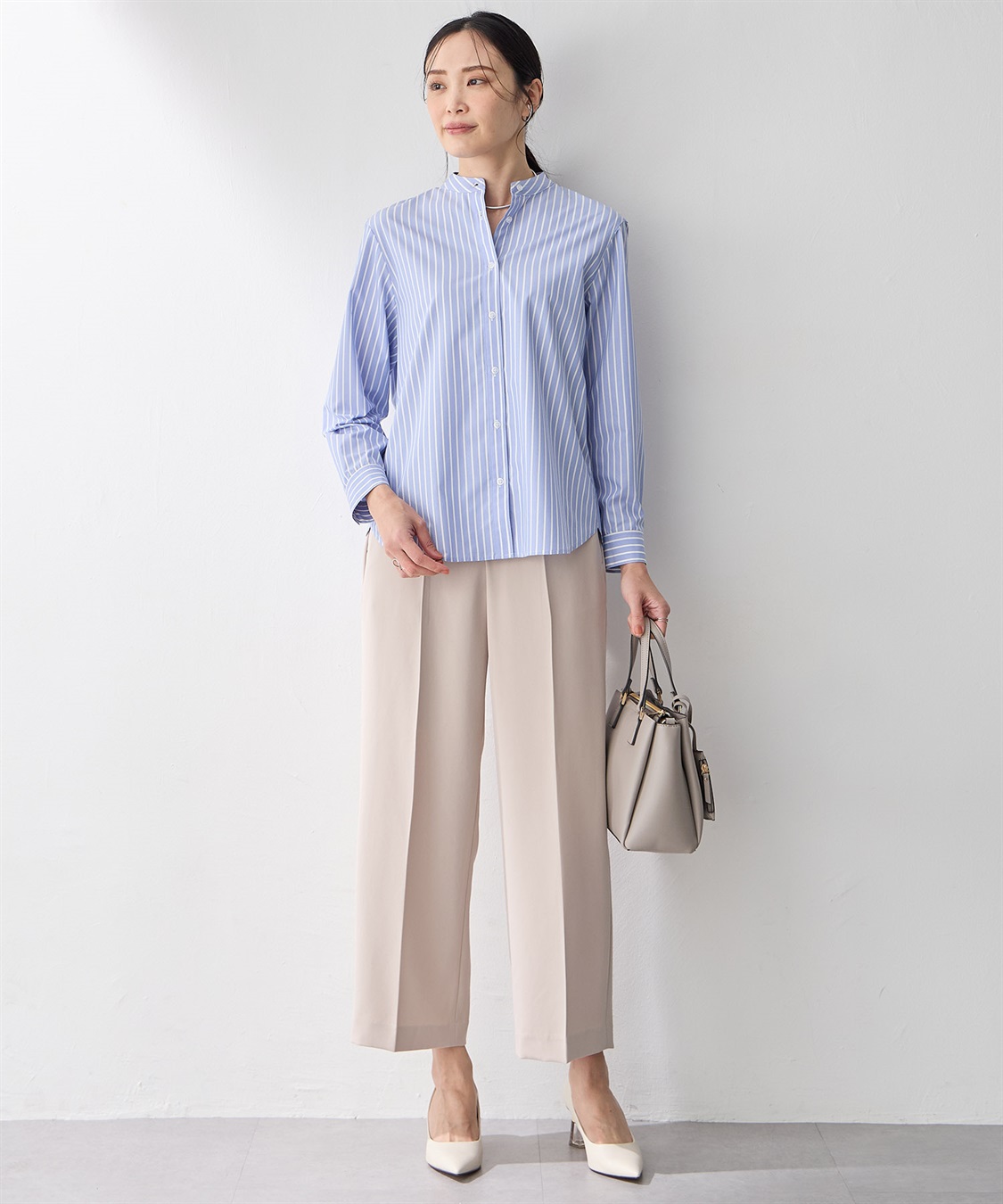 A/C DESIGN BY ALPHA CUBIC スタンドカラーシャツ_sub_3