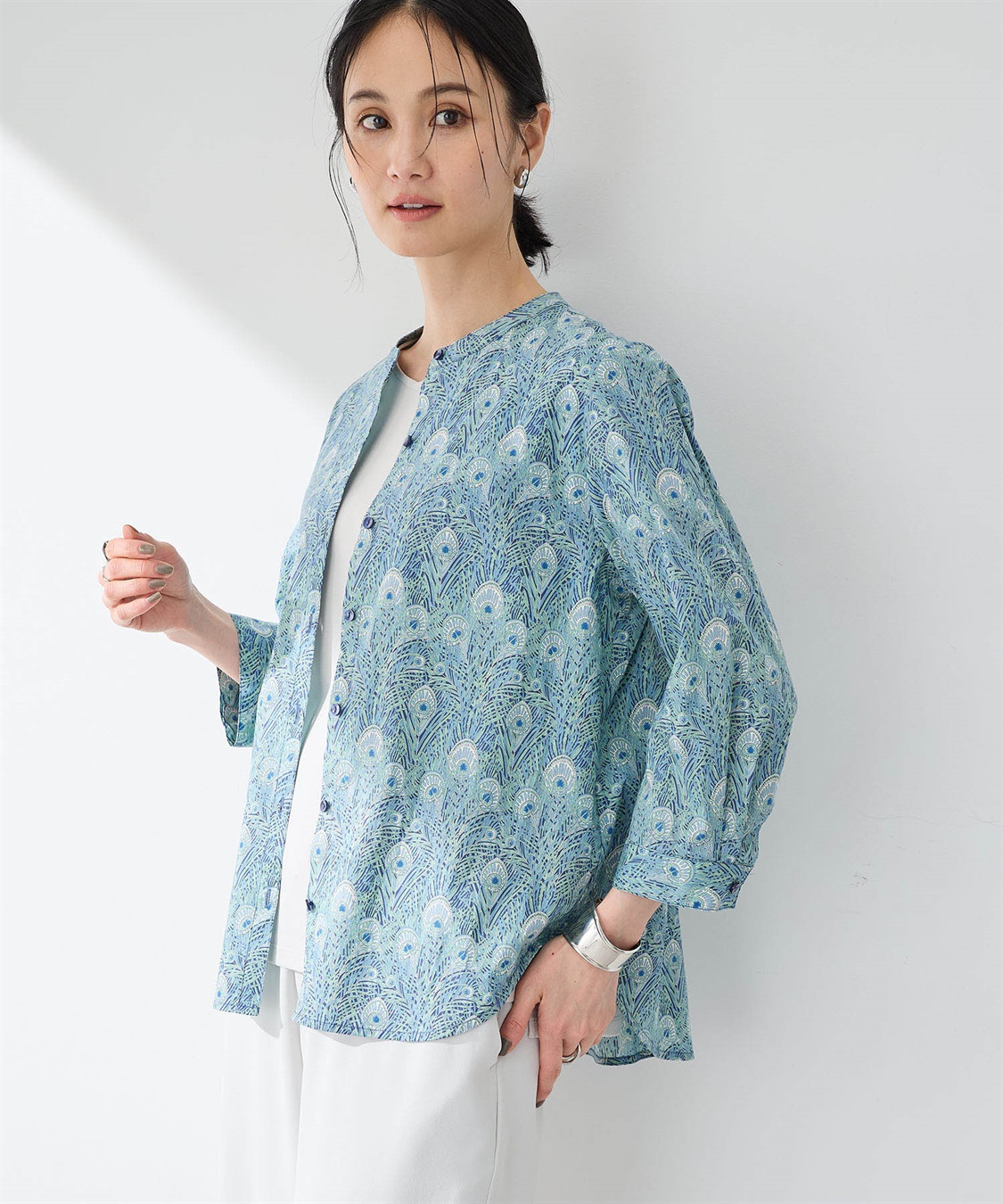 A/C DESIGN BY ALPHA CUBIC リバティシャツブラウス_sub_1