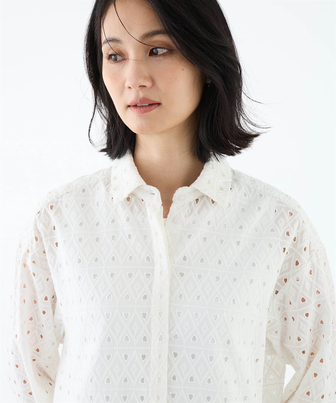 A/C DESIGN BY ALPHA CUBIC 総刺しゅうシャツブラウス_sub_9