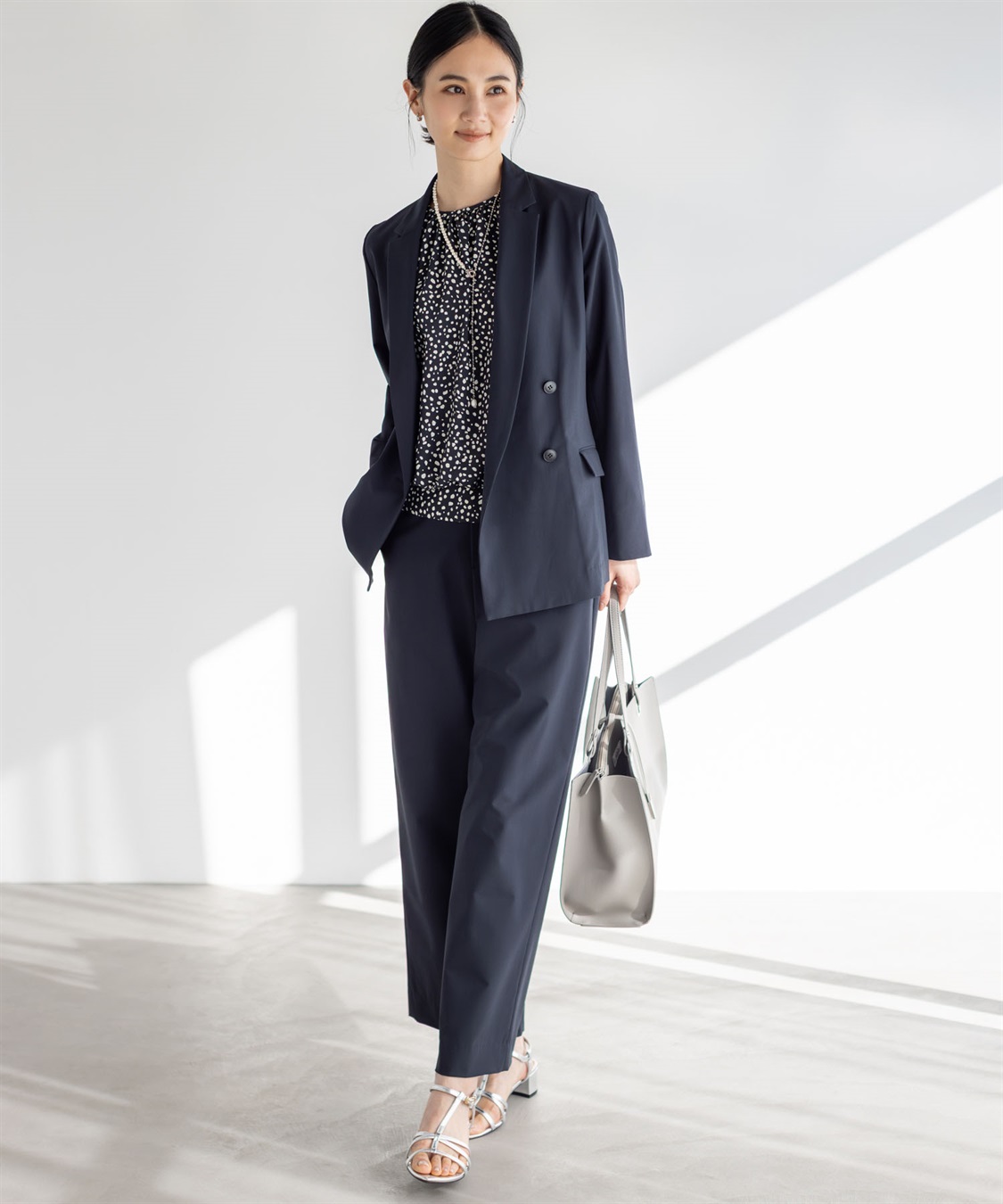 A/C DESIGN BY ALPHA CUBIC 【アルコラージュ】ドットプリントブラウス_sub_5