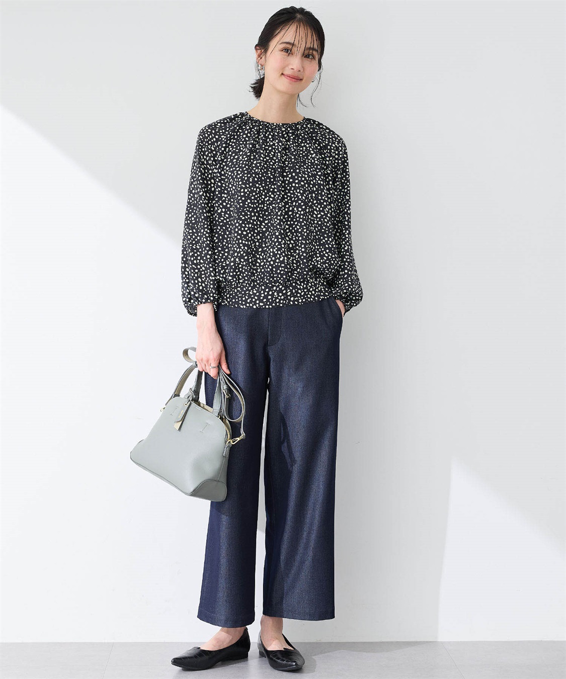 A/C DESIGN BY ALPHA CUBIC 【アルコラージュ】ドットプリントブラウス_sub_6