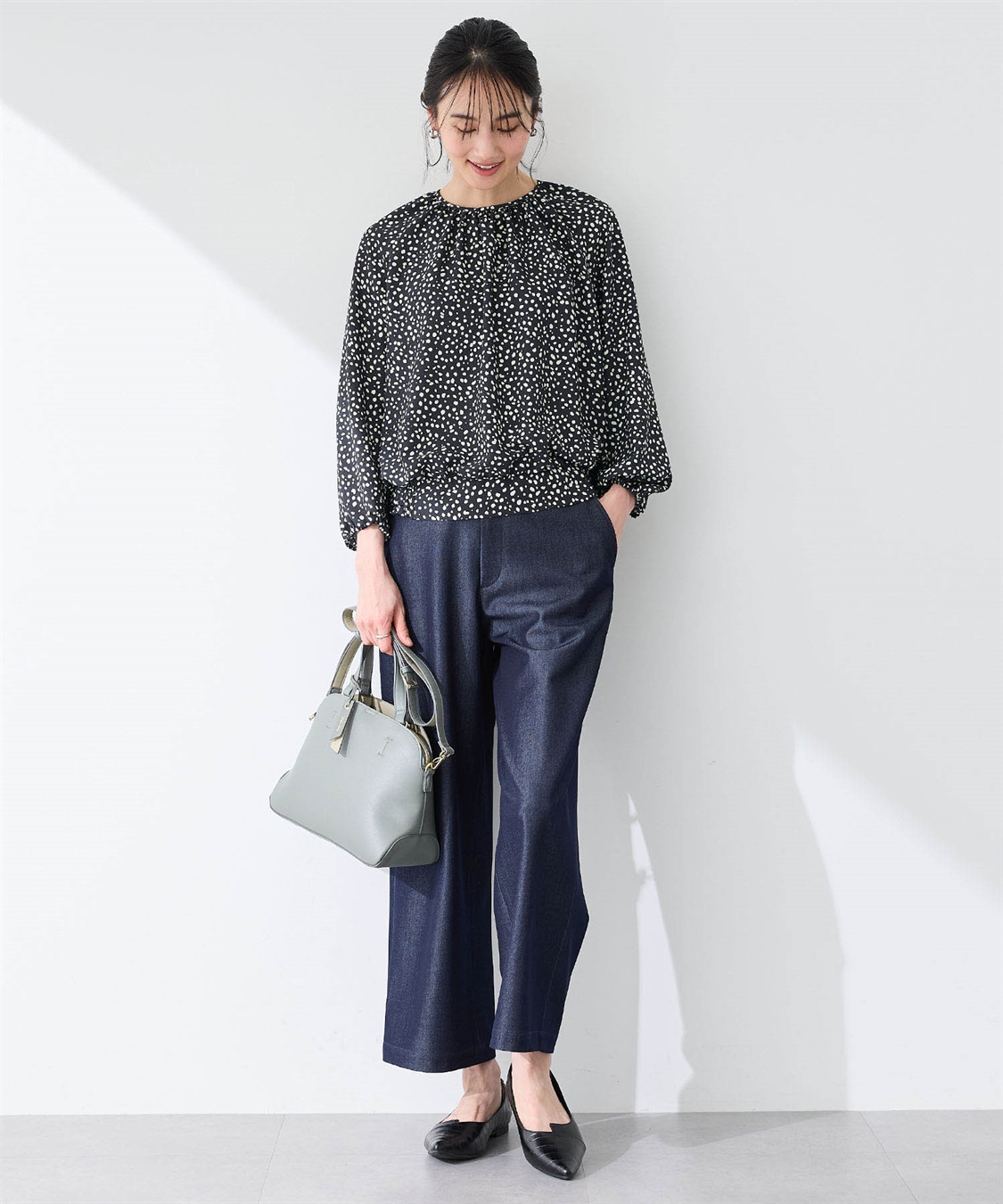 A/C DESIGN BY ALPHA CUBIC 【アルコラージュ】ドットプリントブラウス_sub_7